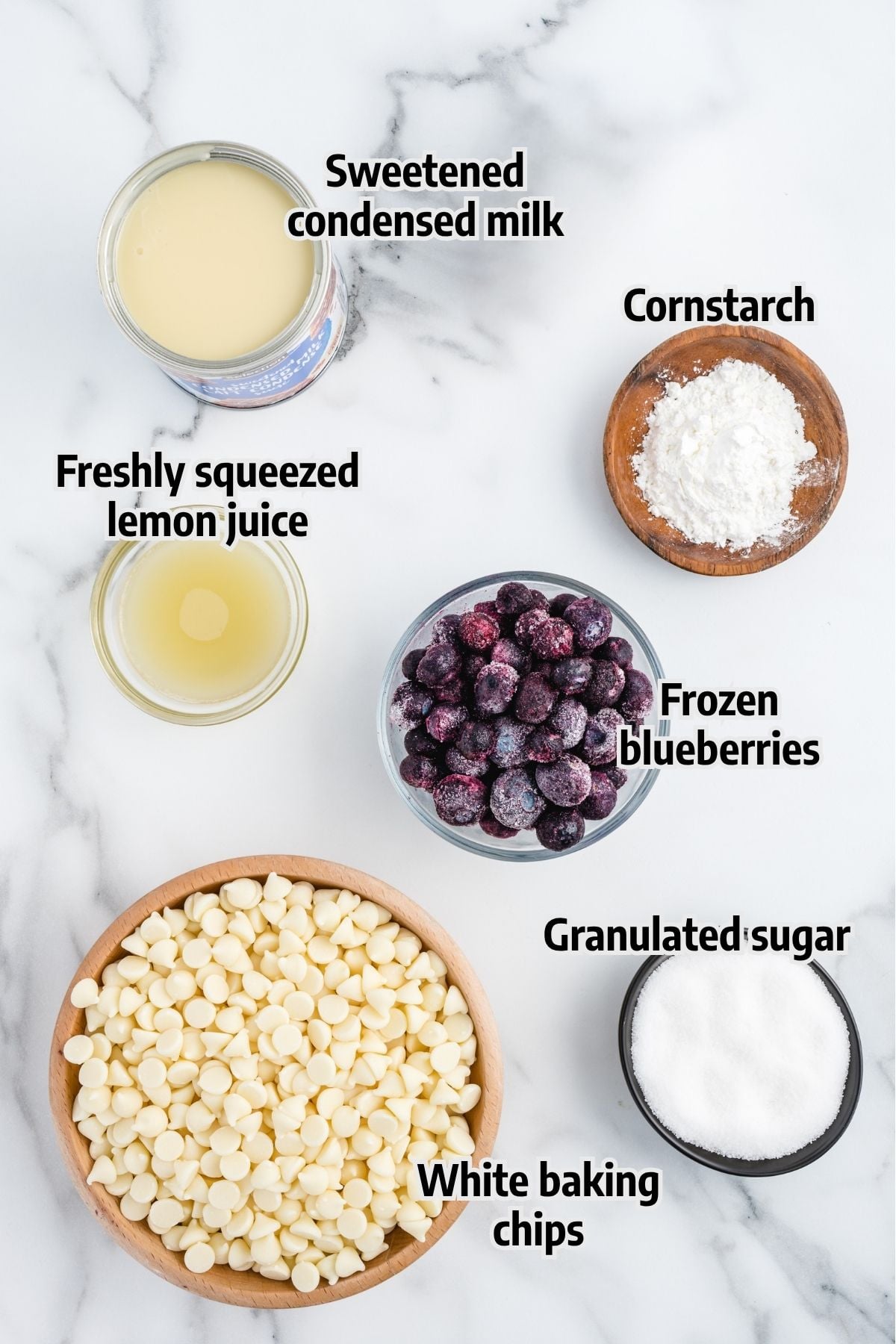 blueberry fudge ingredients. 