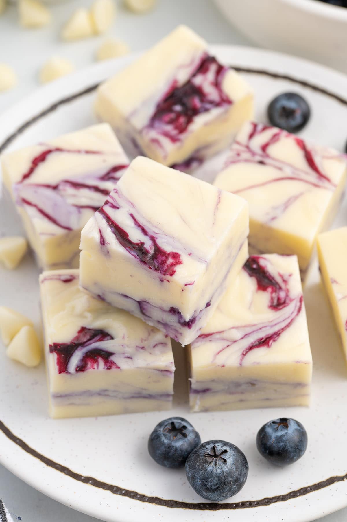 Blueberry Fudge on a plate