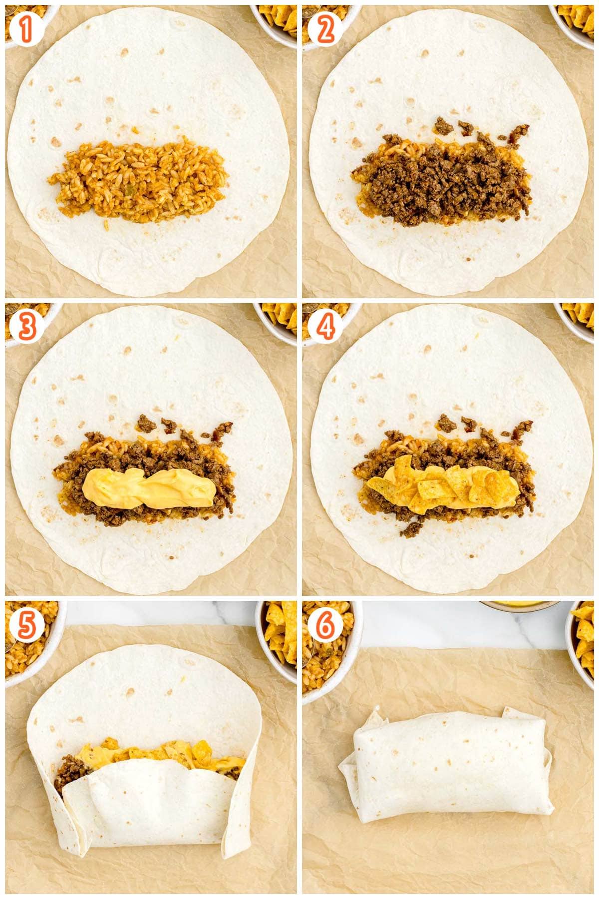 collage taco bell frito burito