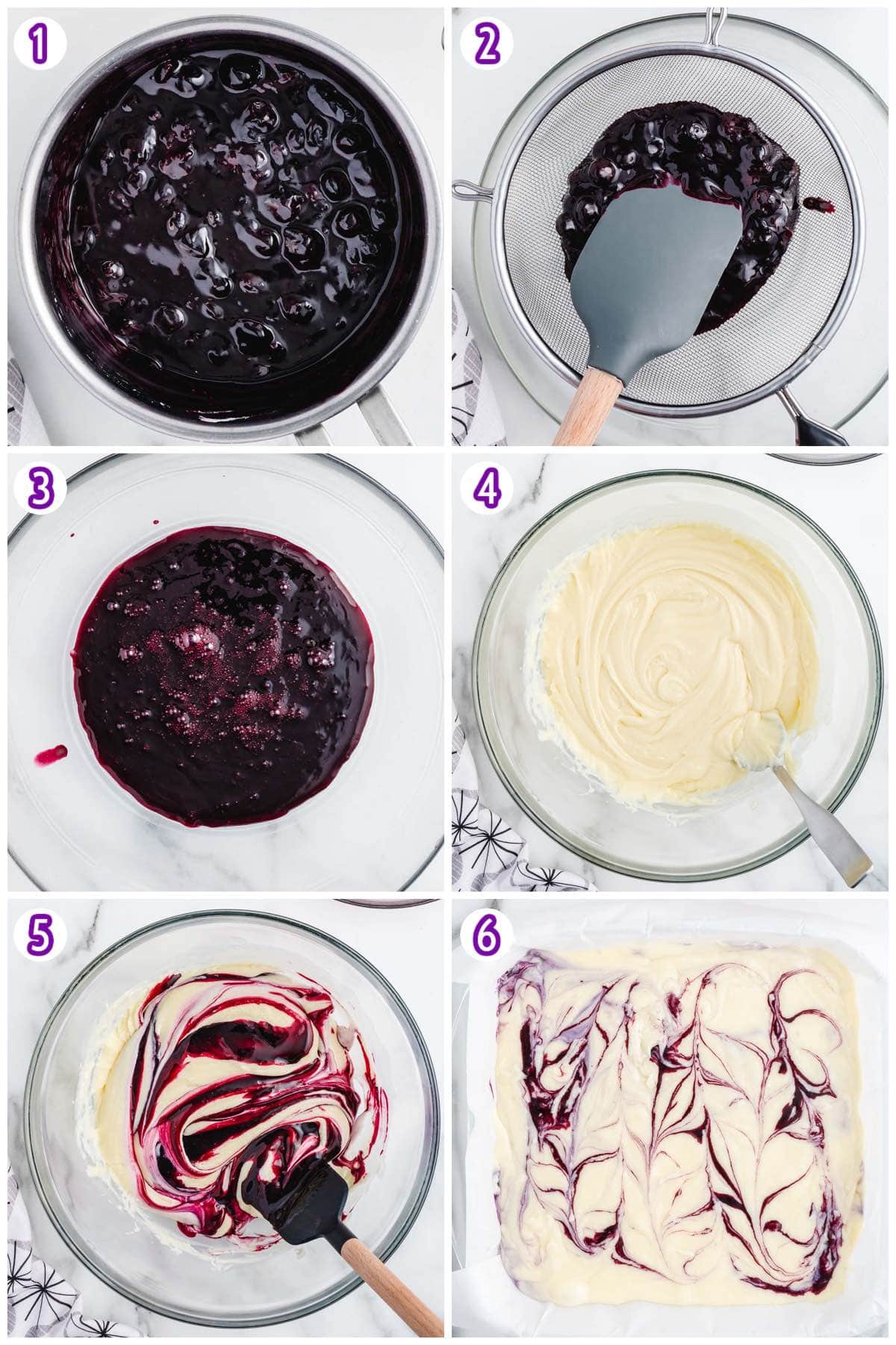 Blueberry Fudge collage process