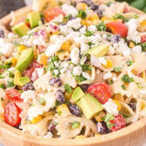meican pasta salad in a bowl