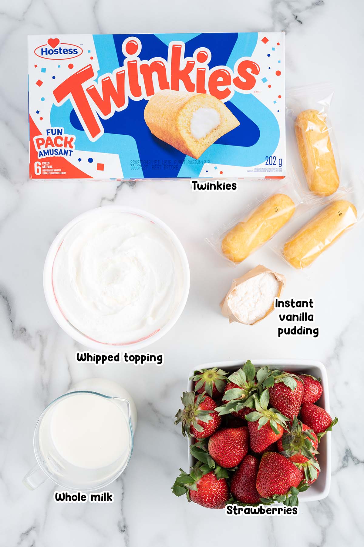 Twinkie Cake ingredients