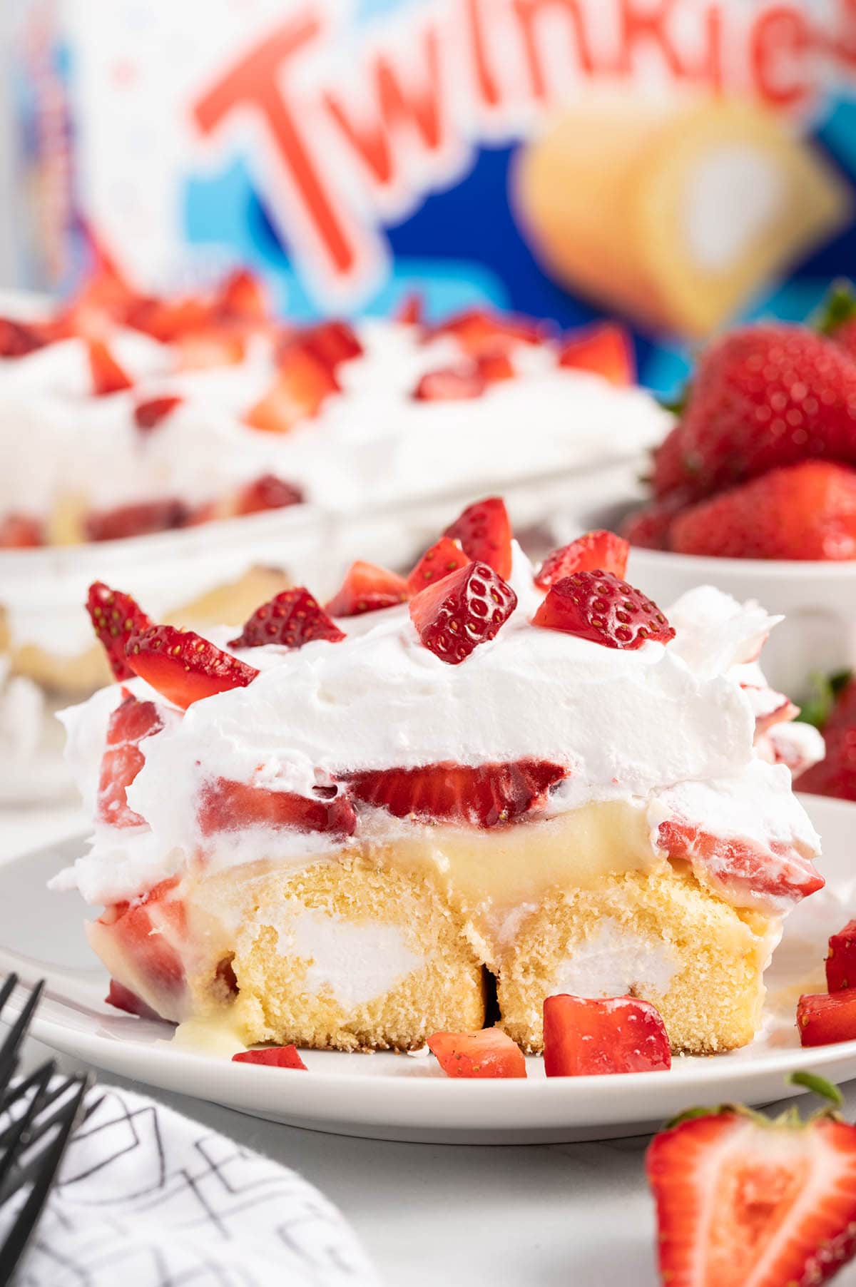 Twinkie Cake with strawberries