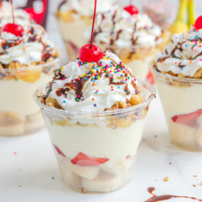 Banana Split Pudding Cups featured image