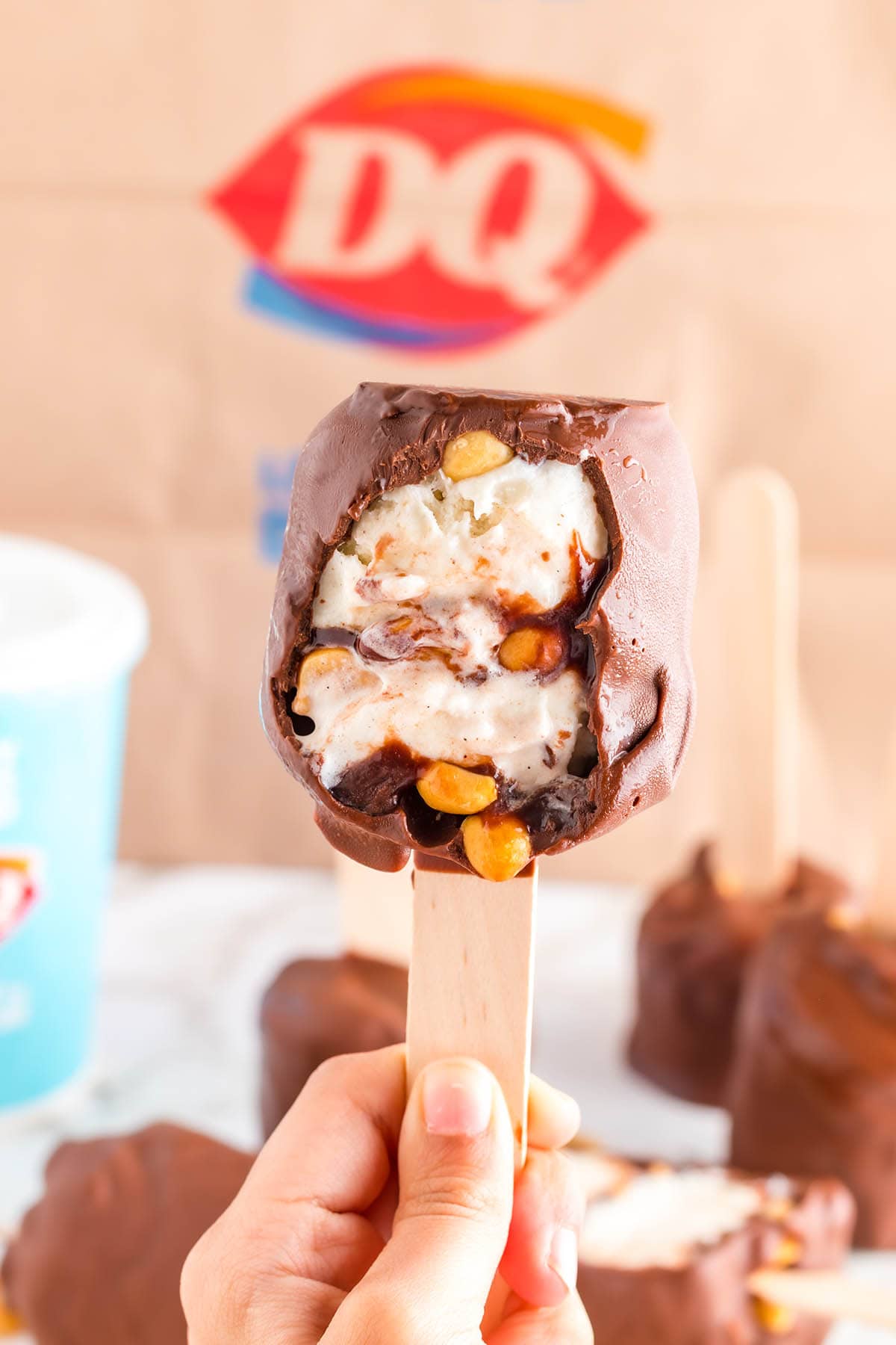 hand holding DQ Copycat Buster Bars