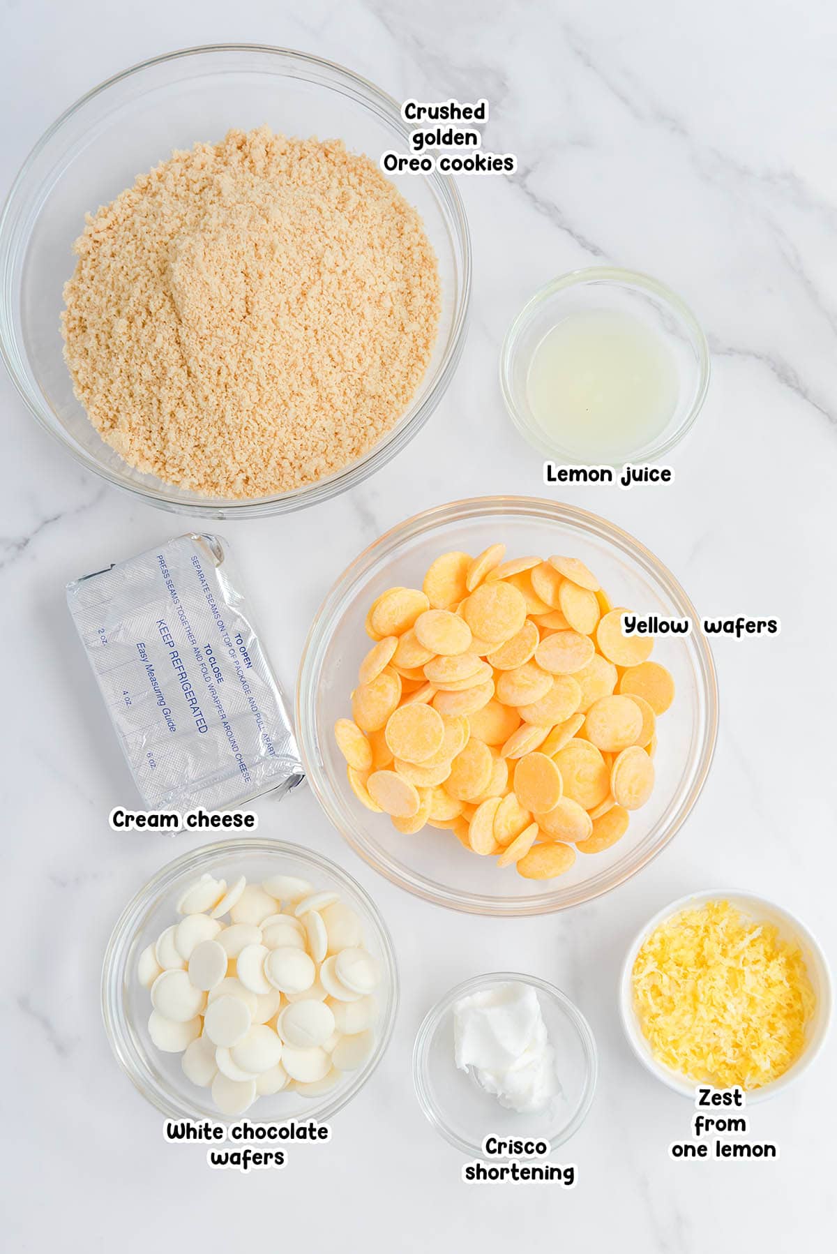 Lemon Oreo Truffles ingredients