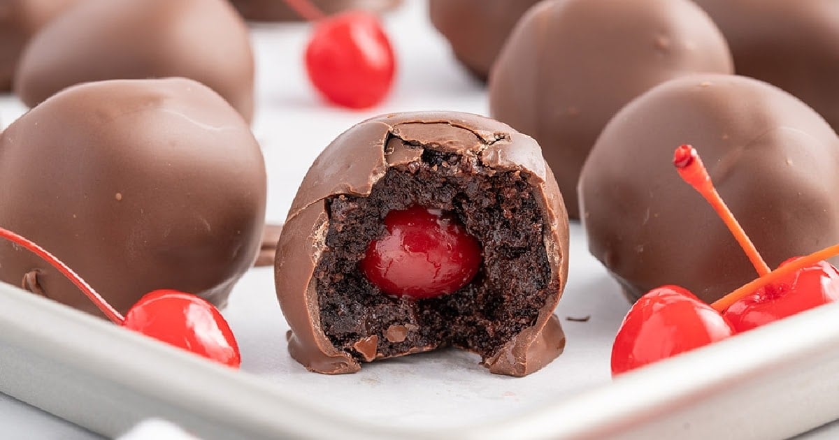Chocolate Covered Cherry Brownie Bombs Princess Pinky Girl
