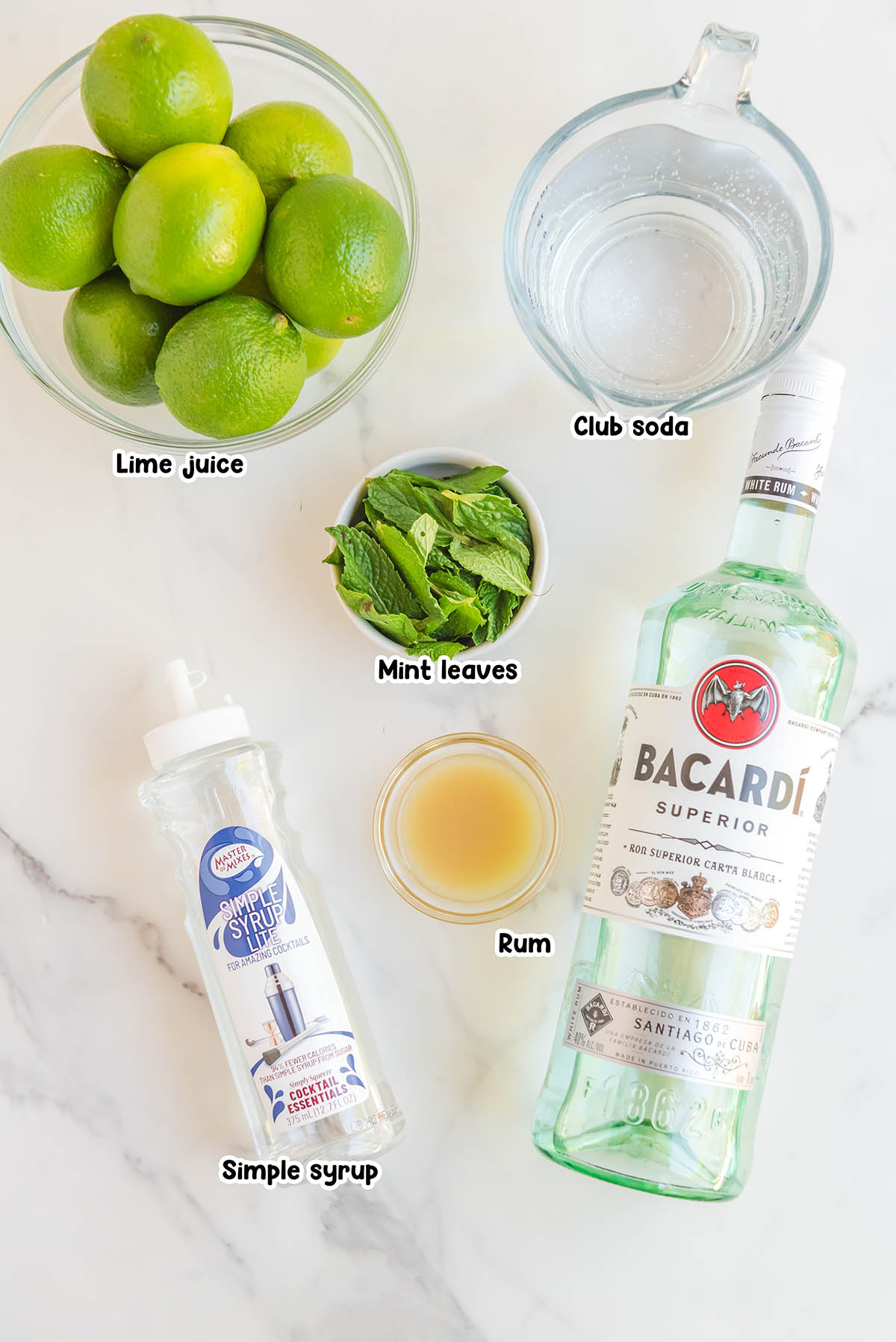 Mojito Popsicles ingredients