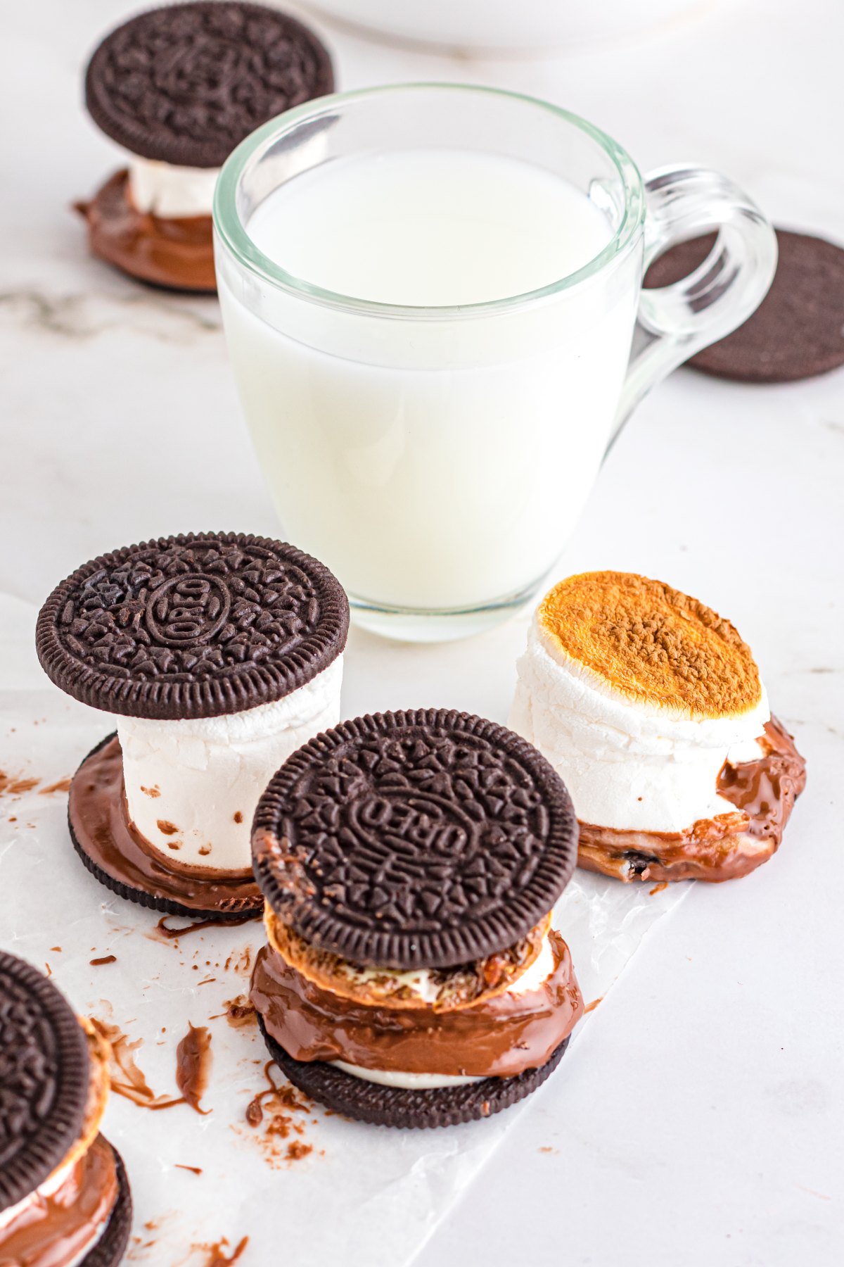 Oreo S'mores with milk