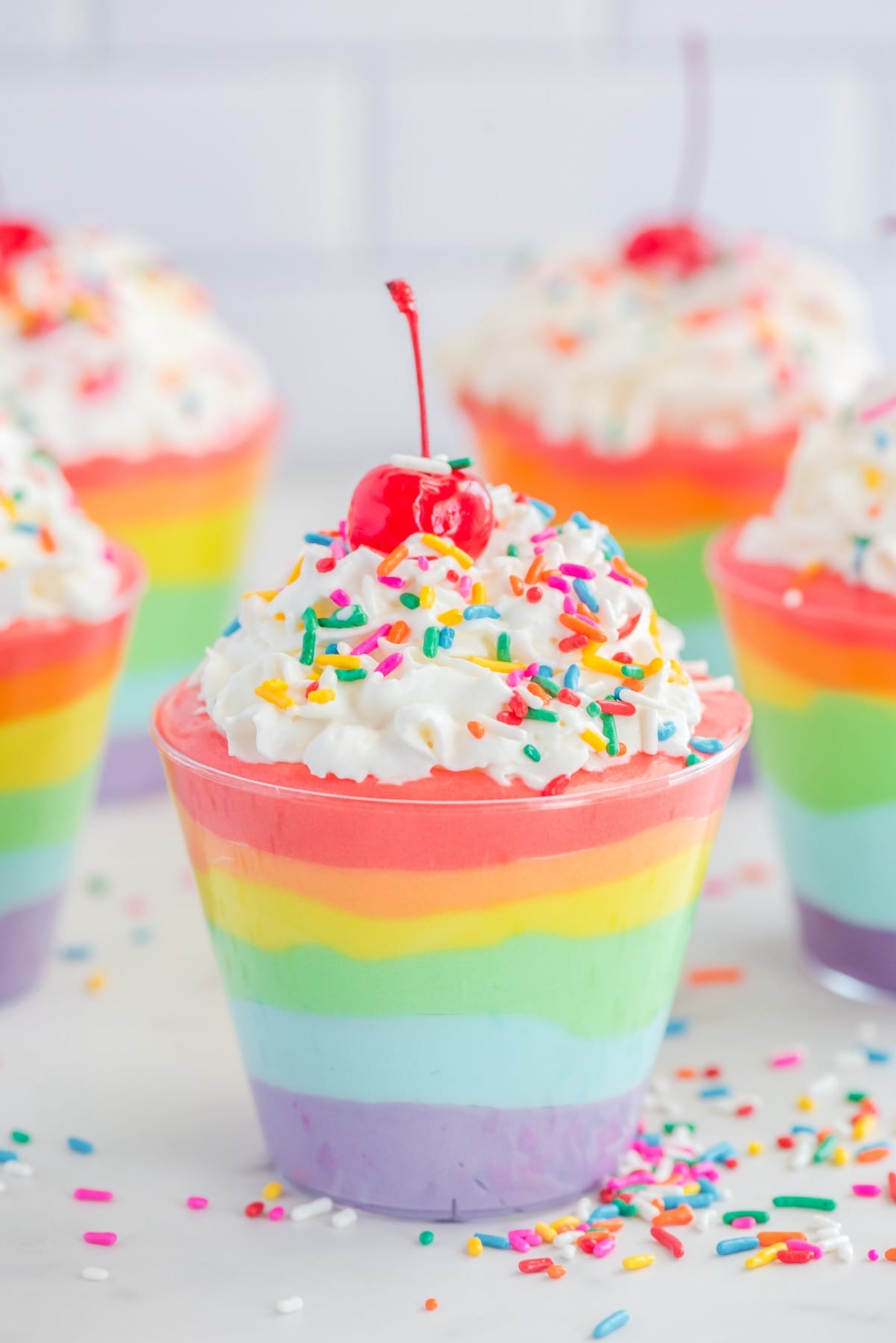 Rainbow Pudding Cups hero image