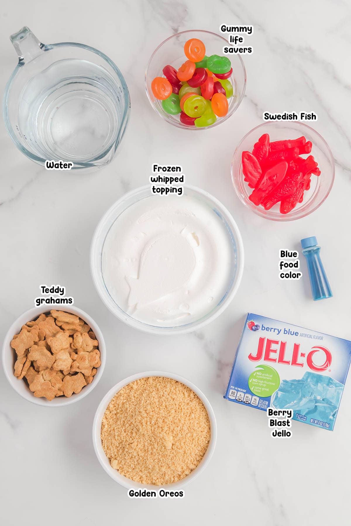 Beach Party Jello Cups ingredients