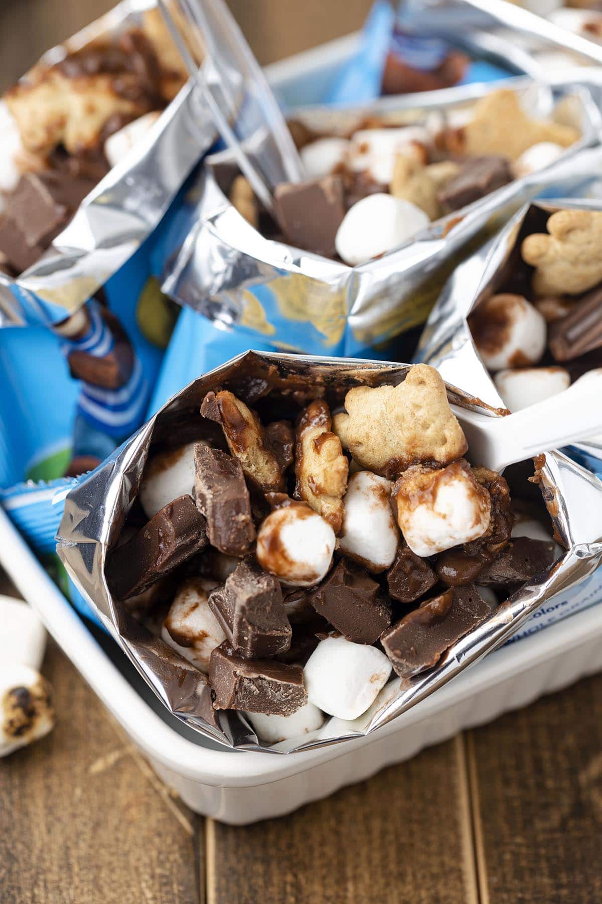 Walking S'mores with chocolate chunks