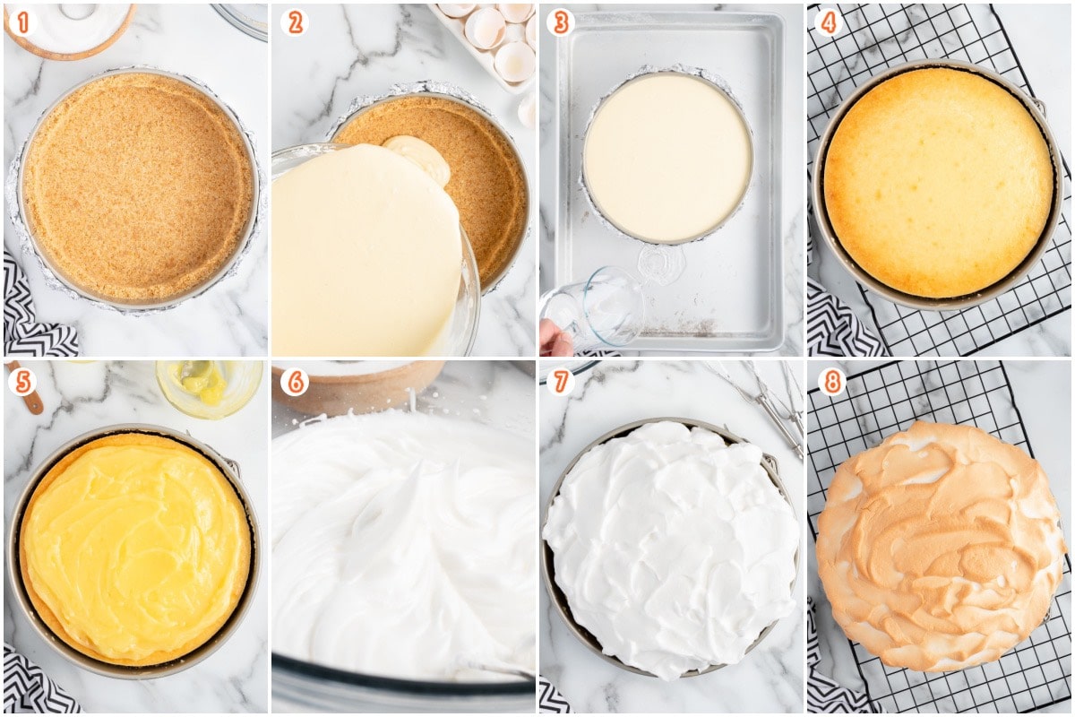 Lemon Meringue Cheesecake collage