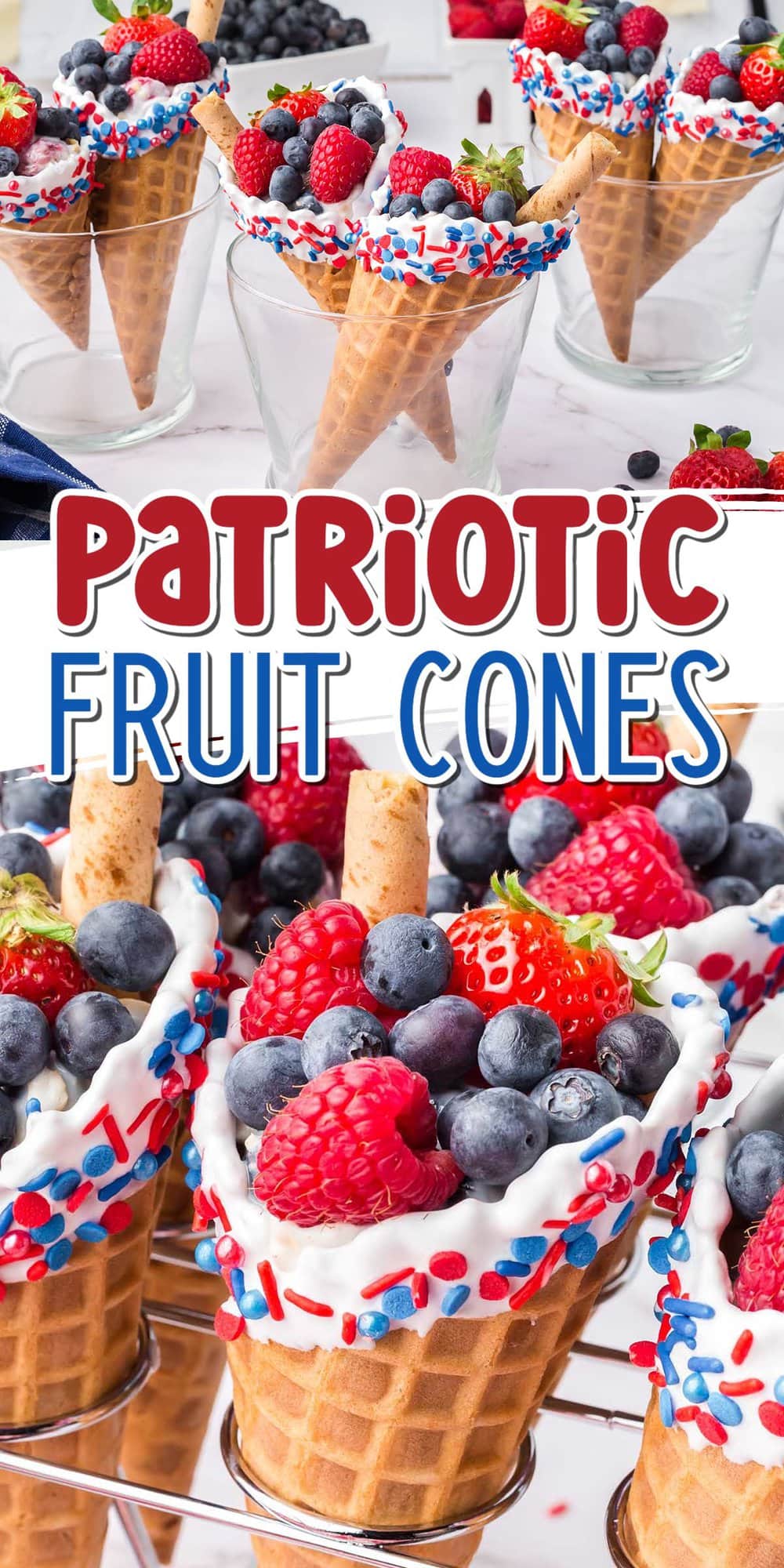 Patriotic Fruit Cones pinterest