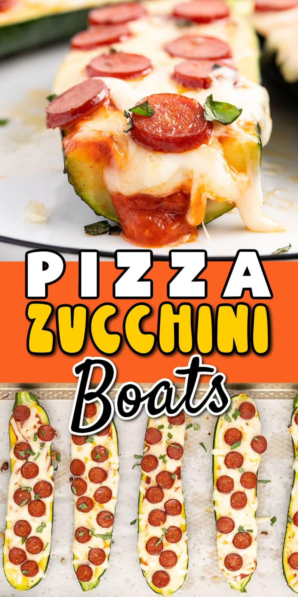 Pizza Zucchini Boats pinterest