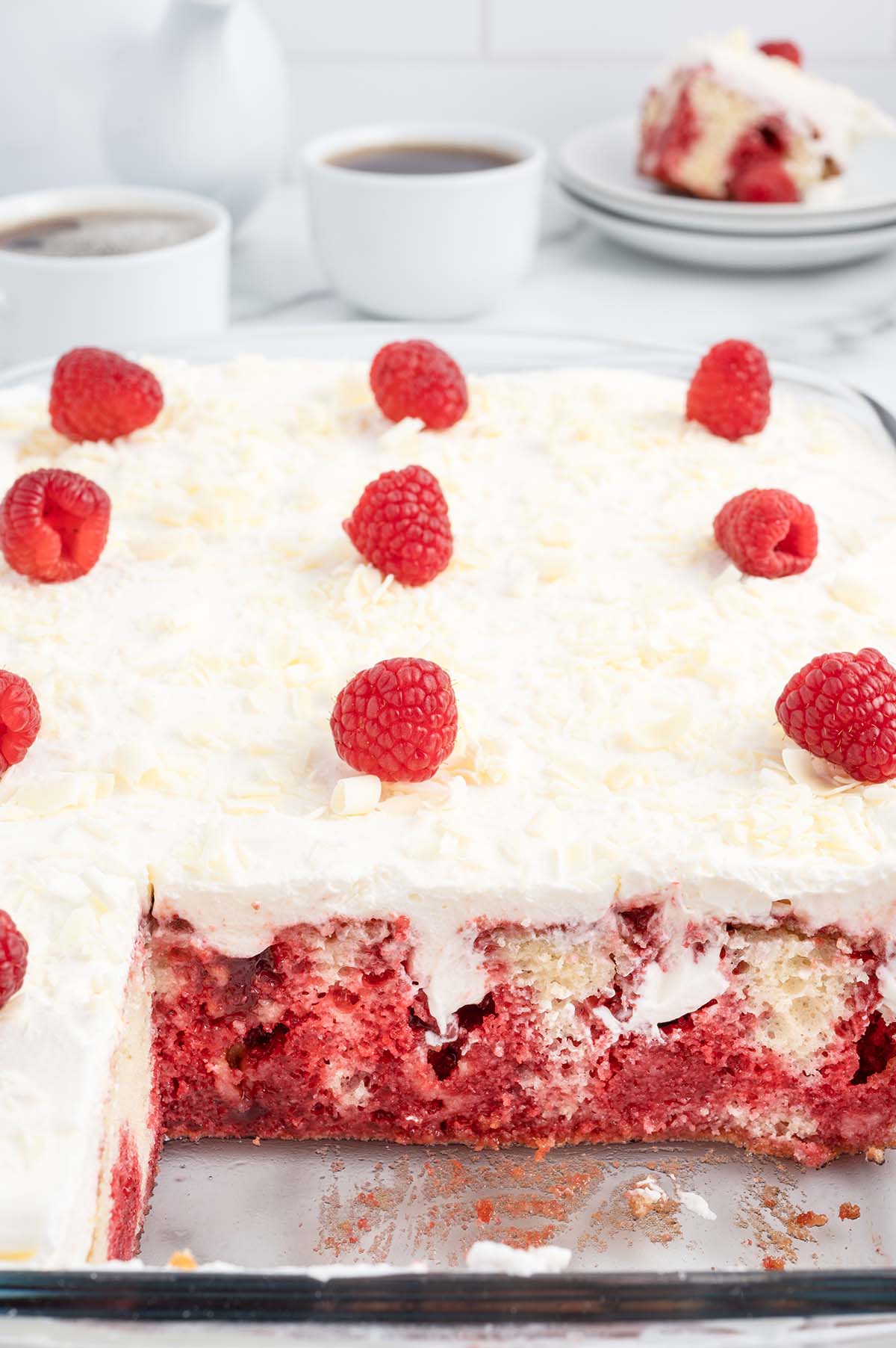 raspberry poke cake
