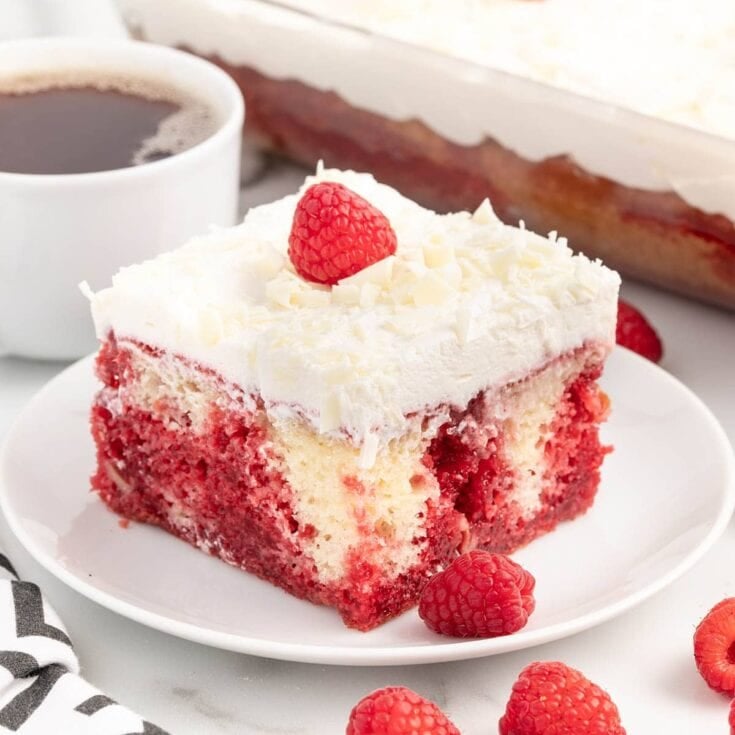 Raspberry Poke Cake featured image