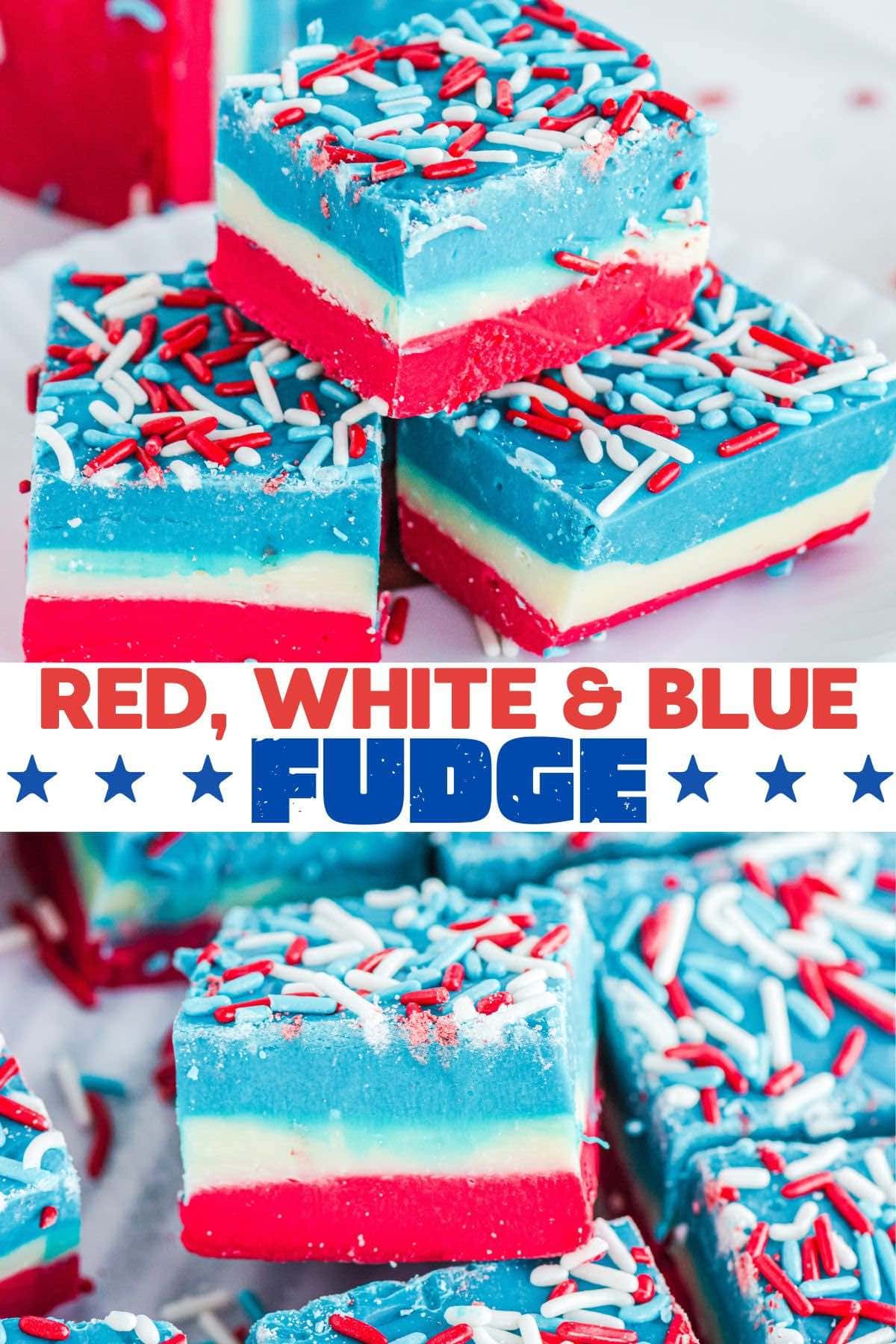red white blue fudge