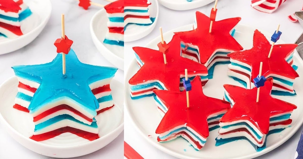 4th of July Red, White, and Blue Jell-O Mold…Easy and Tasty!