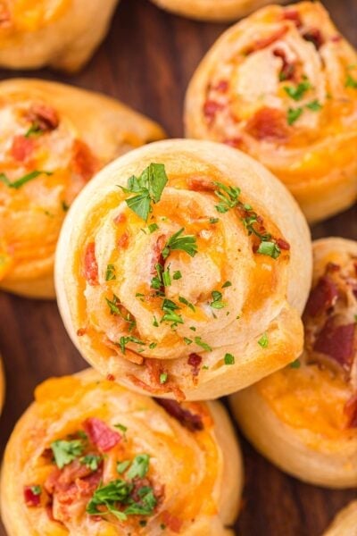 Cheddar Bacon Pinwheels - Princess Pinky Girl