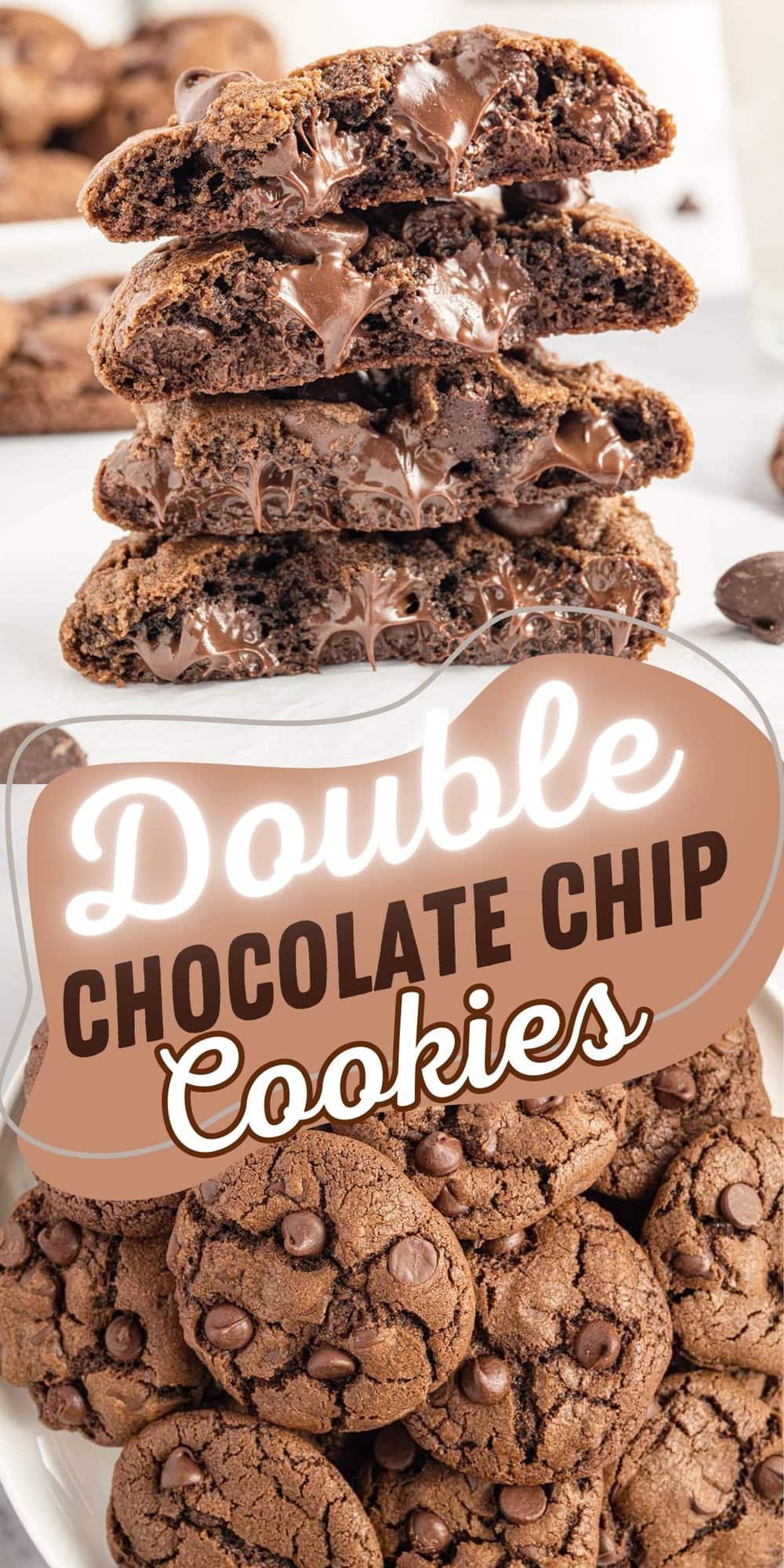 Double Chocolate Chip Cookies pin 2
