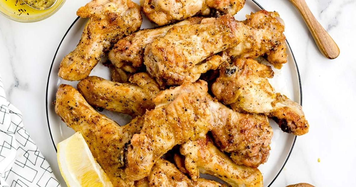 Baked Lemon Pepper Chicken Wings - Princess Pinky Girl