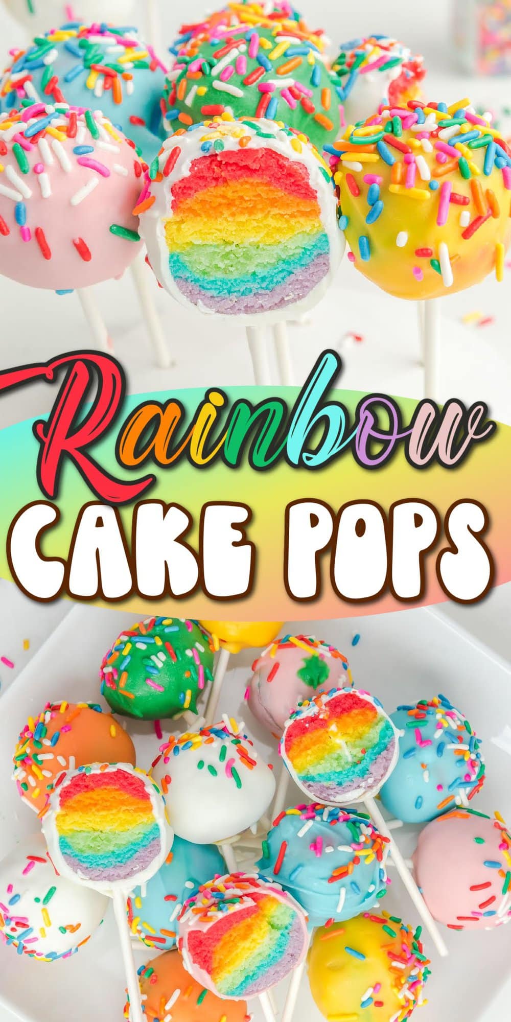 Rainbow Cake Pops pinterest