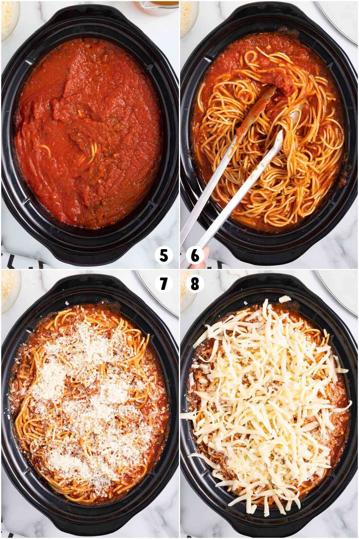 Crock Pot Spaghetti collage 2