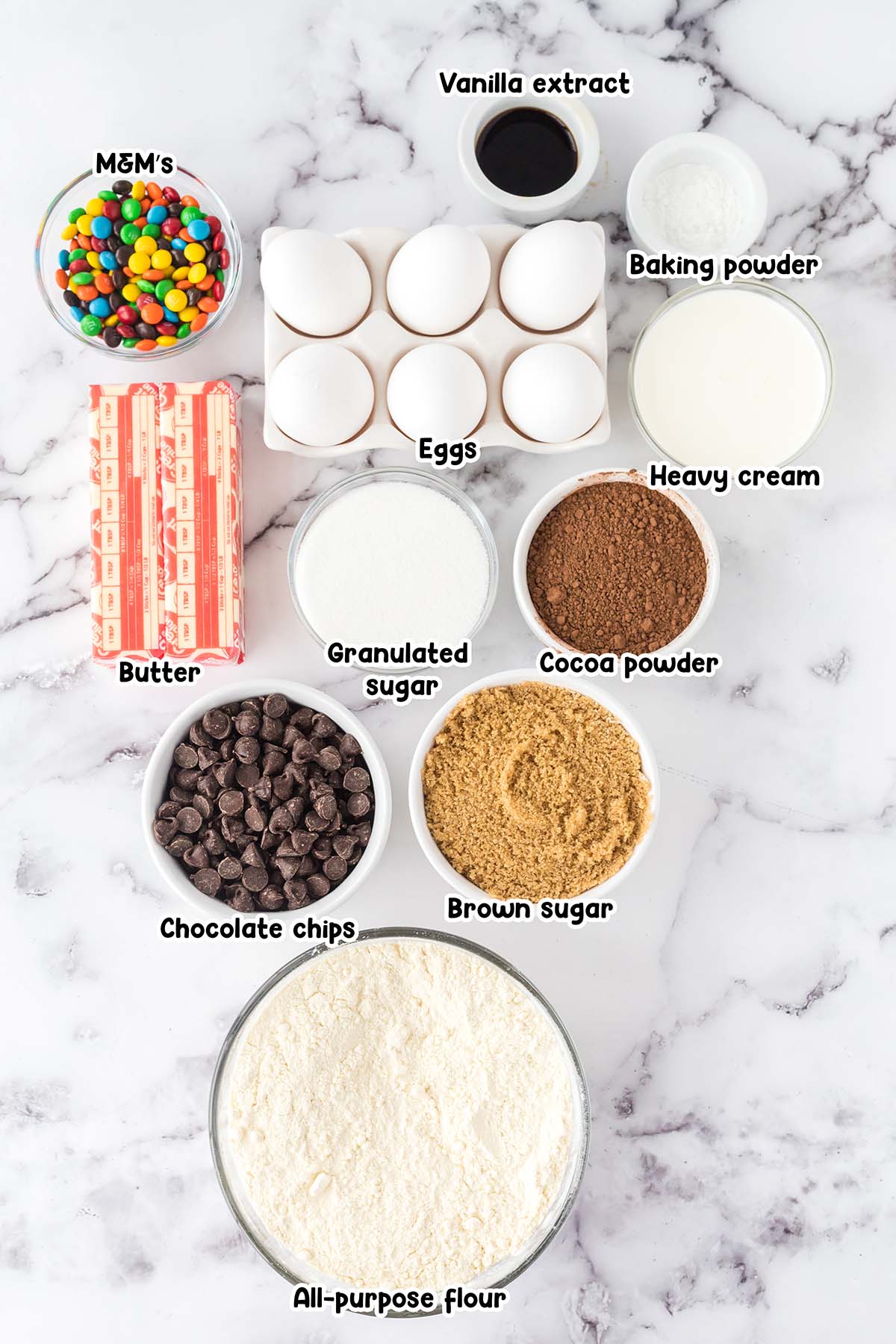 Cosmic Brownie Cookies ingredients