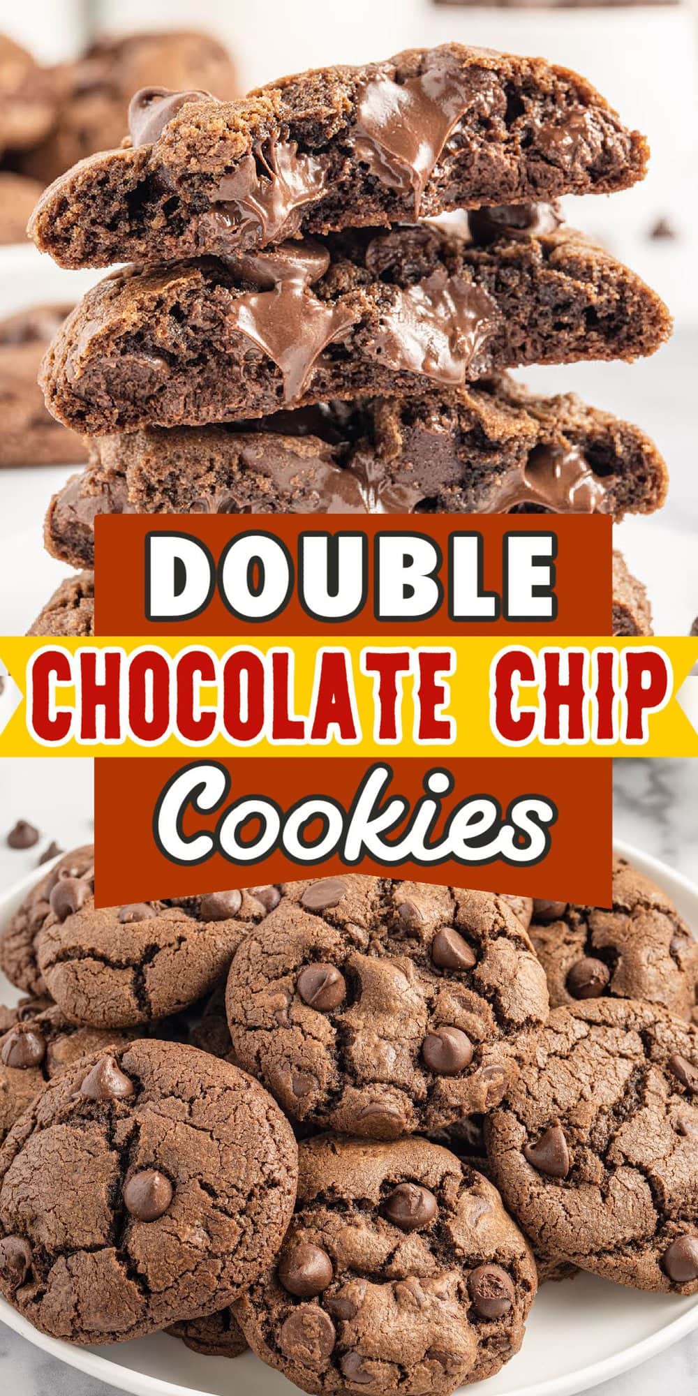 Double Chocolate Chip Cookies pin