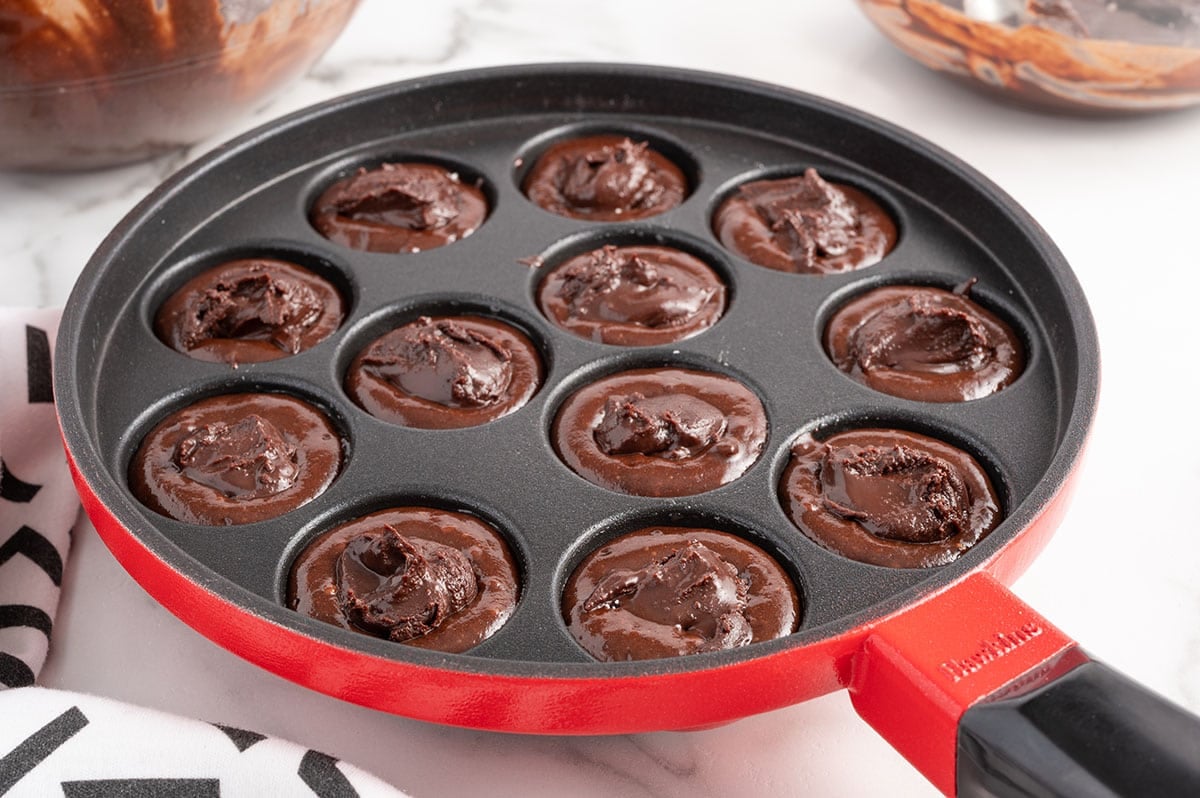 lava cake in a pan