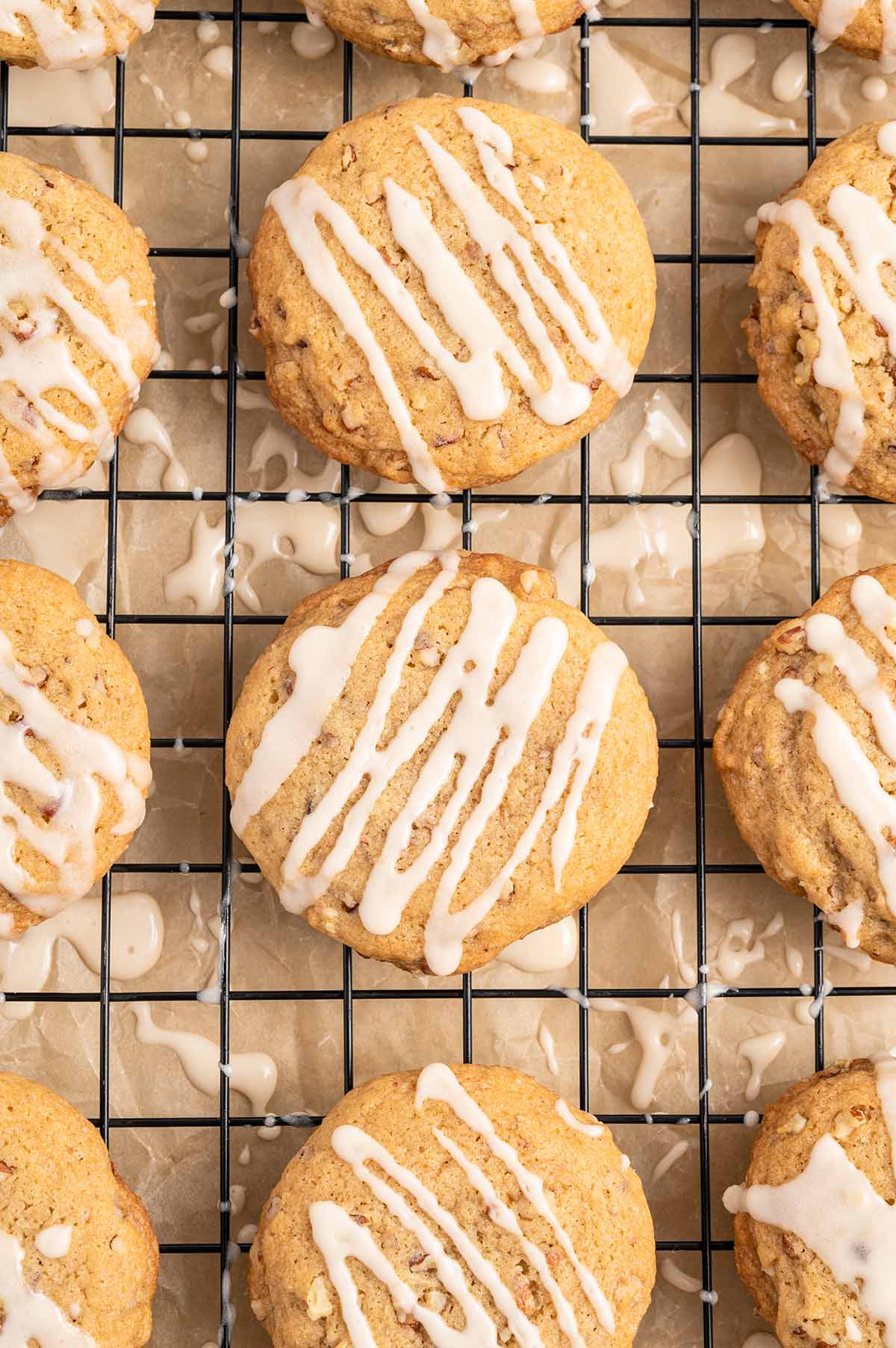 Maple Cookies on a cooling rack