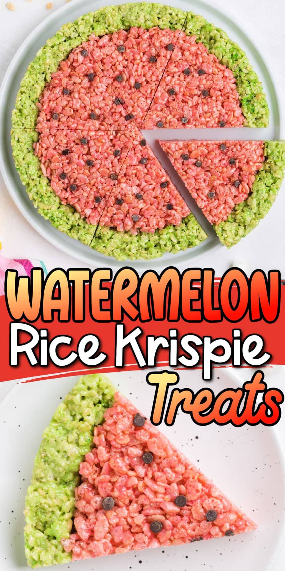 Watermelon Rice Krispie Treats pinterest