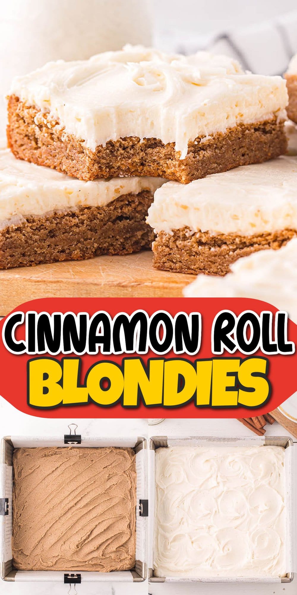 Cinnamon Roll Blondie pinterest