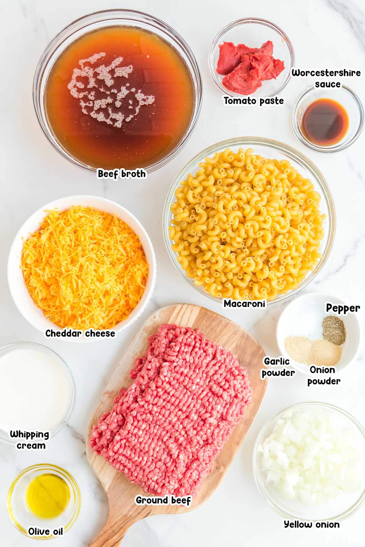 Homemade Hamburger Helper ingredients