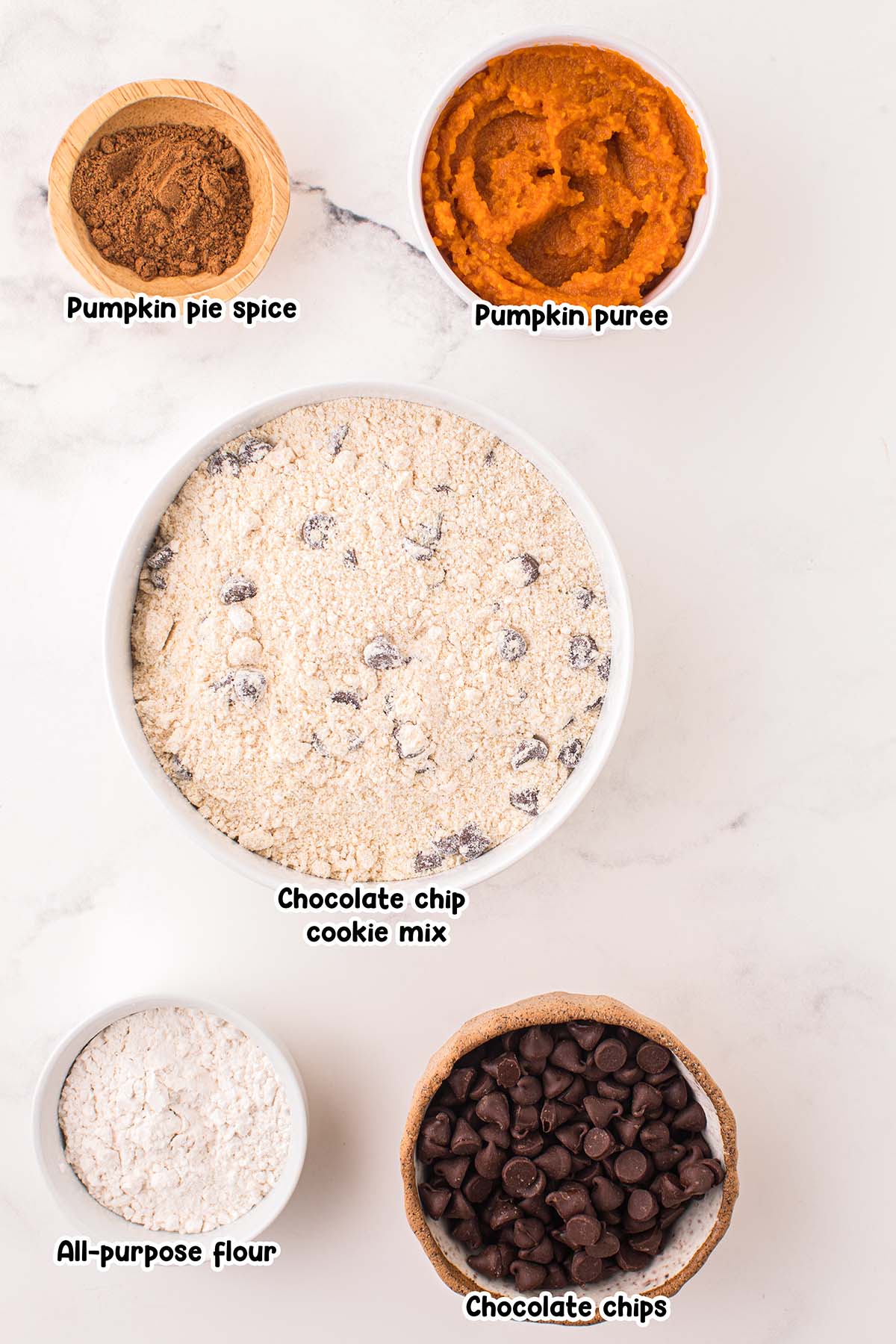 Pumpkin Chocolate Chip Bars ingredients