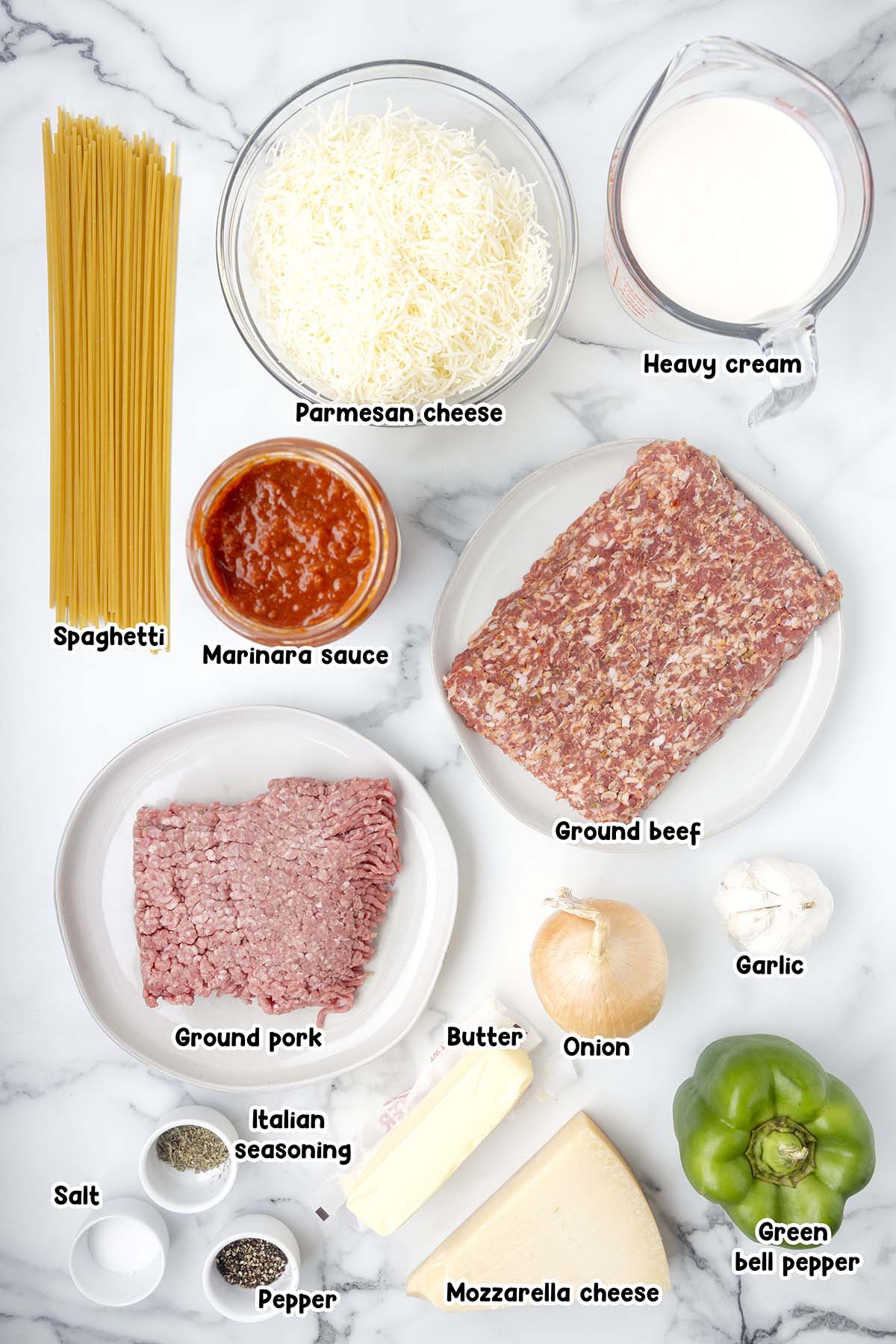 Baked Spaghetti (TikTok Spaghetti) ingredients
