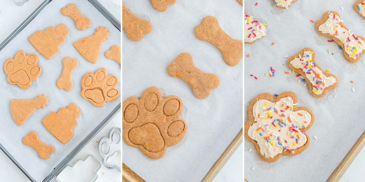the process of making Dog Birthday Cookies 2