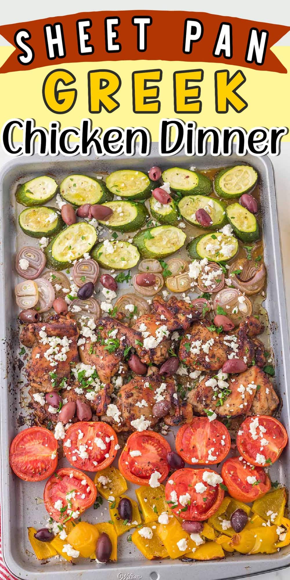 Sheet Pan Greek Chicken Dinner pinterest