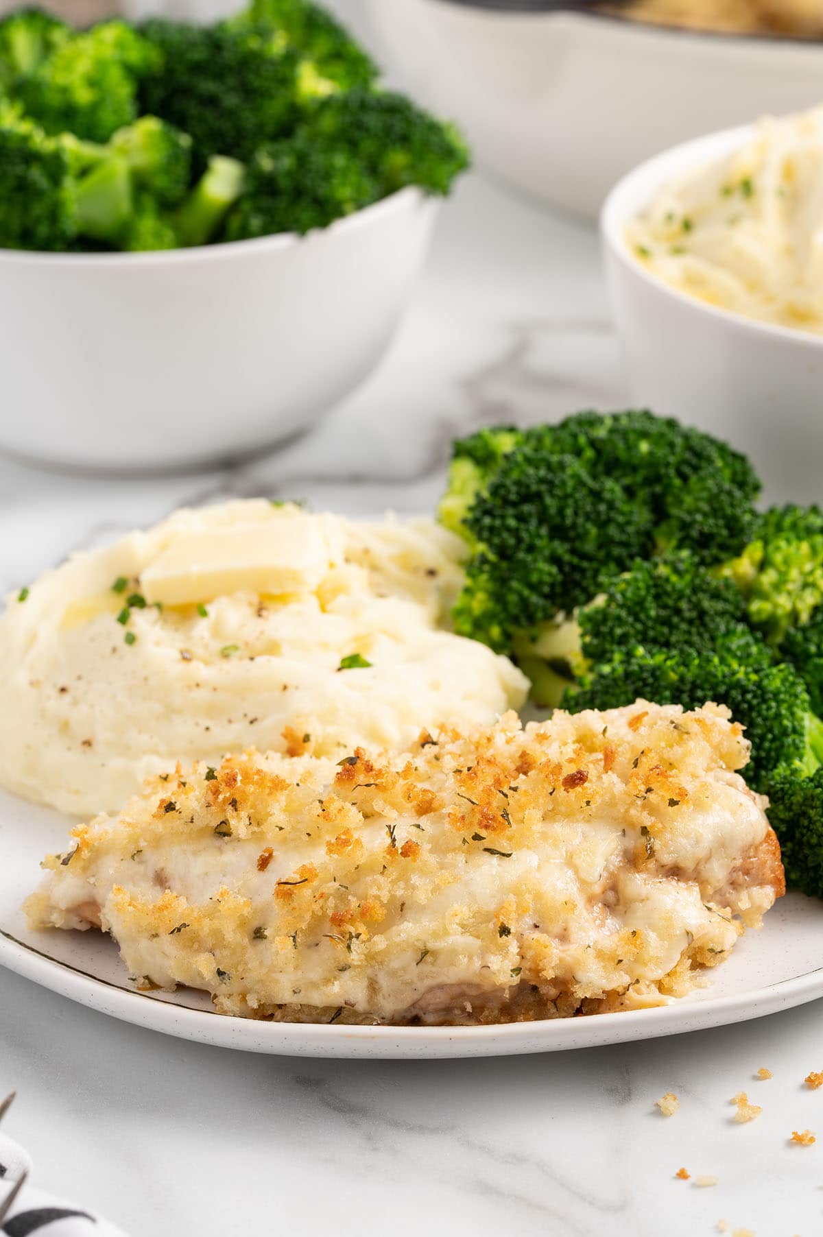 Longhorn Parmesan Crusted Chicken on a plate