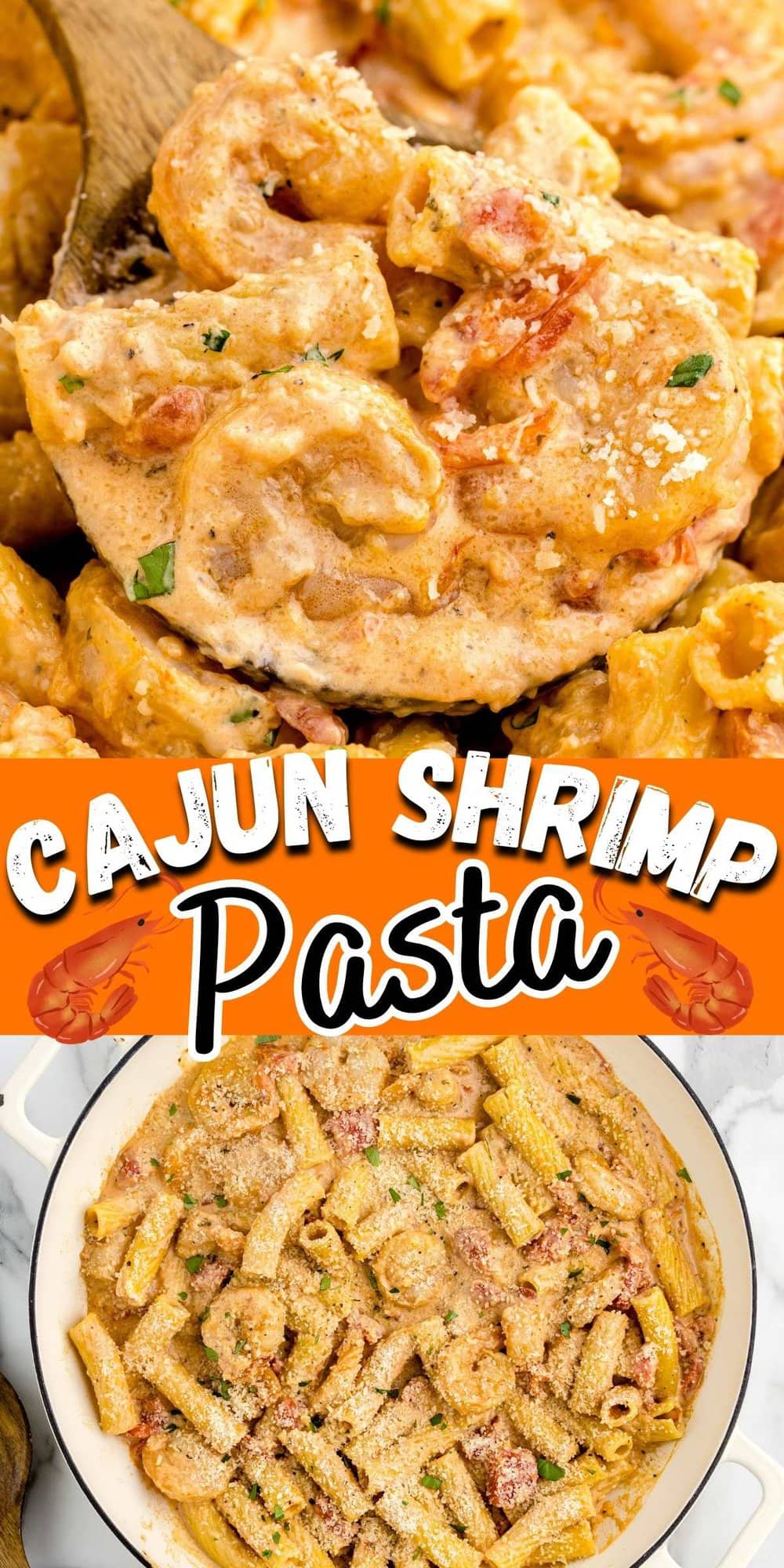 Cajun Shrimp Pasta pinterest image