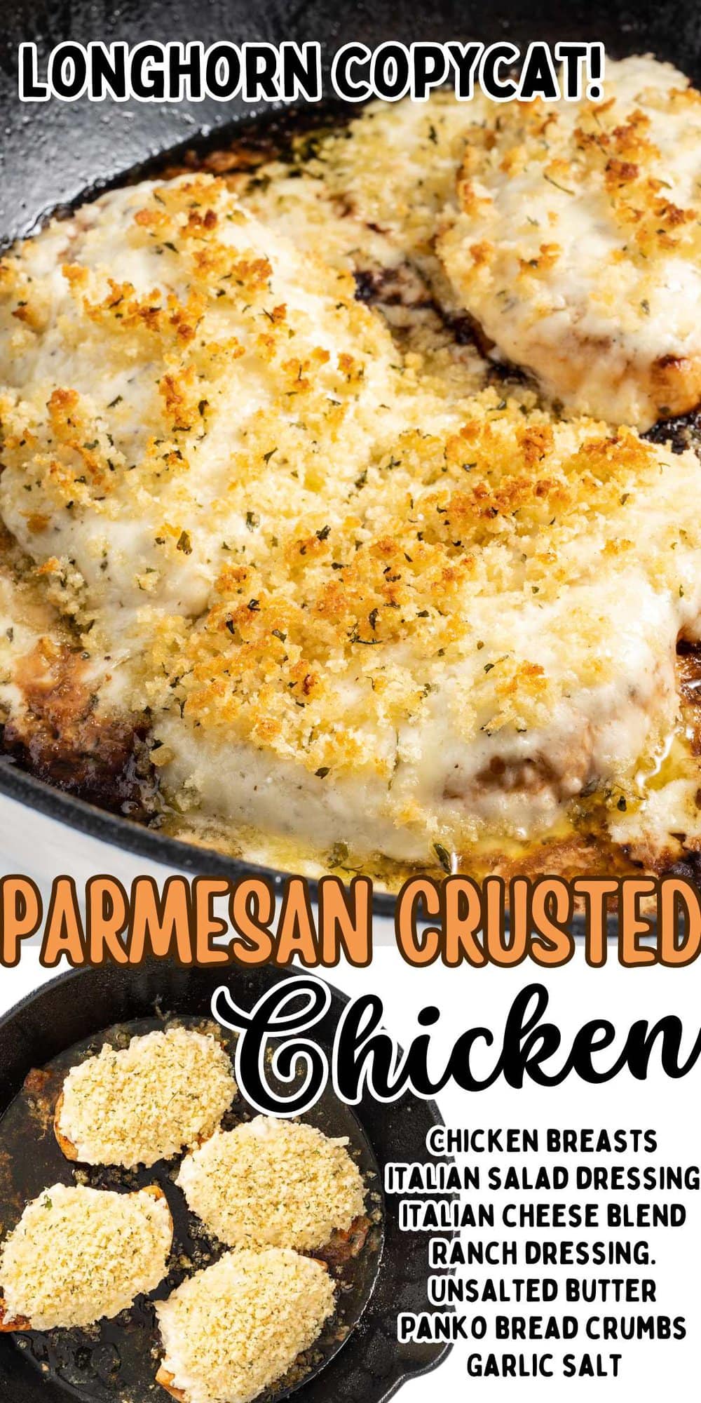 Longhorn Parmesan Crusted Chicken pinterest