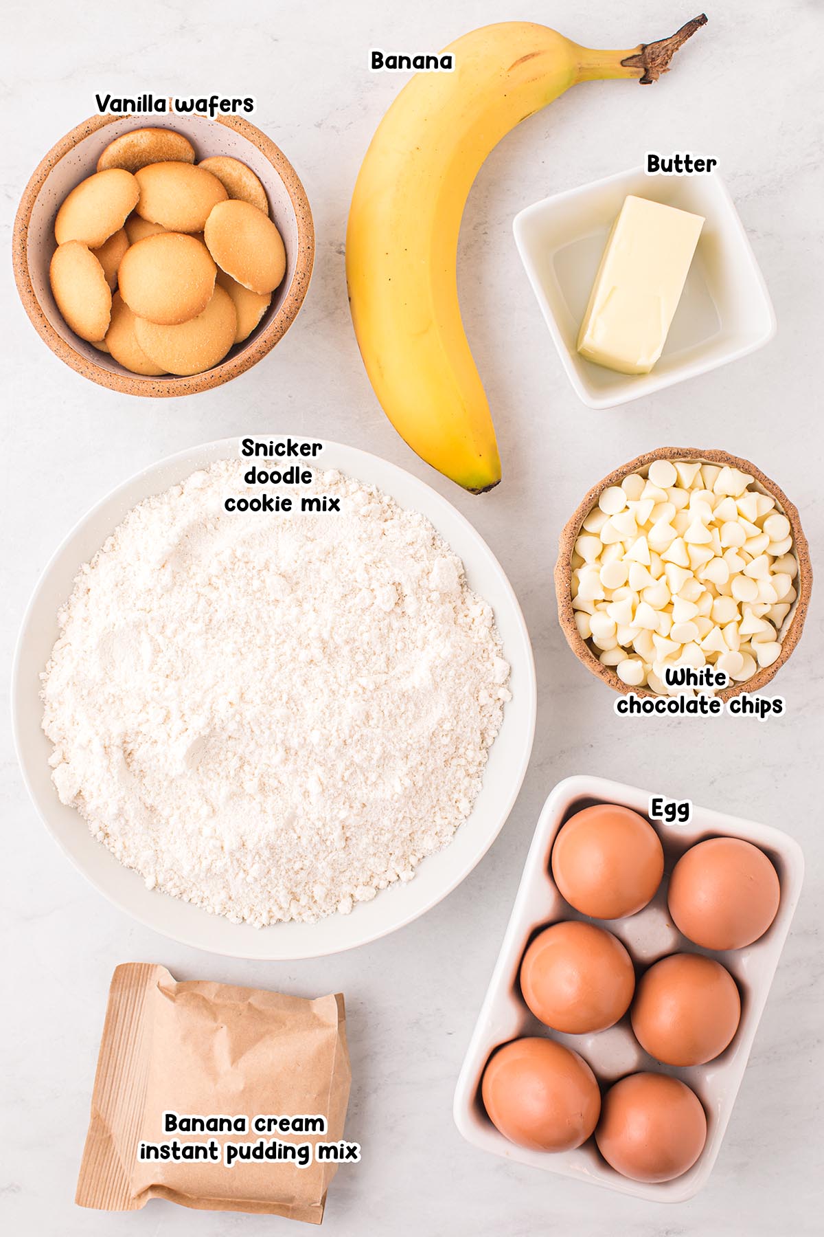 Banana Pudding Cookies ingredients