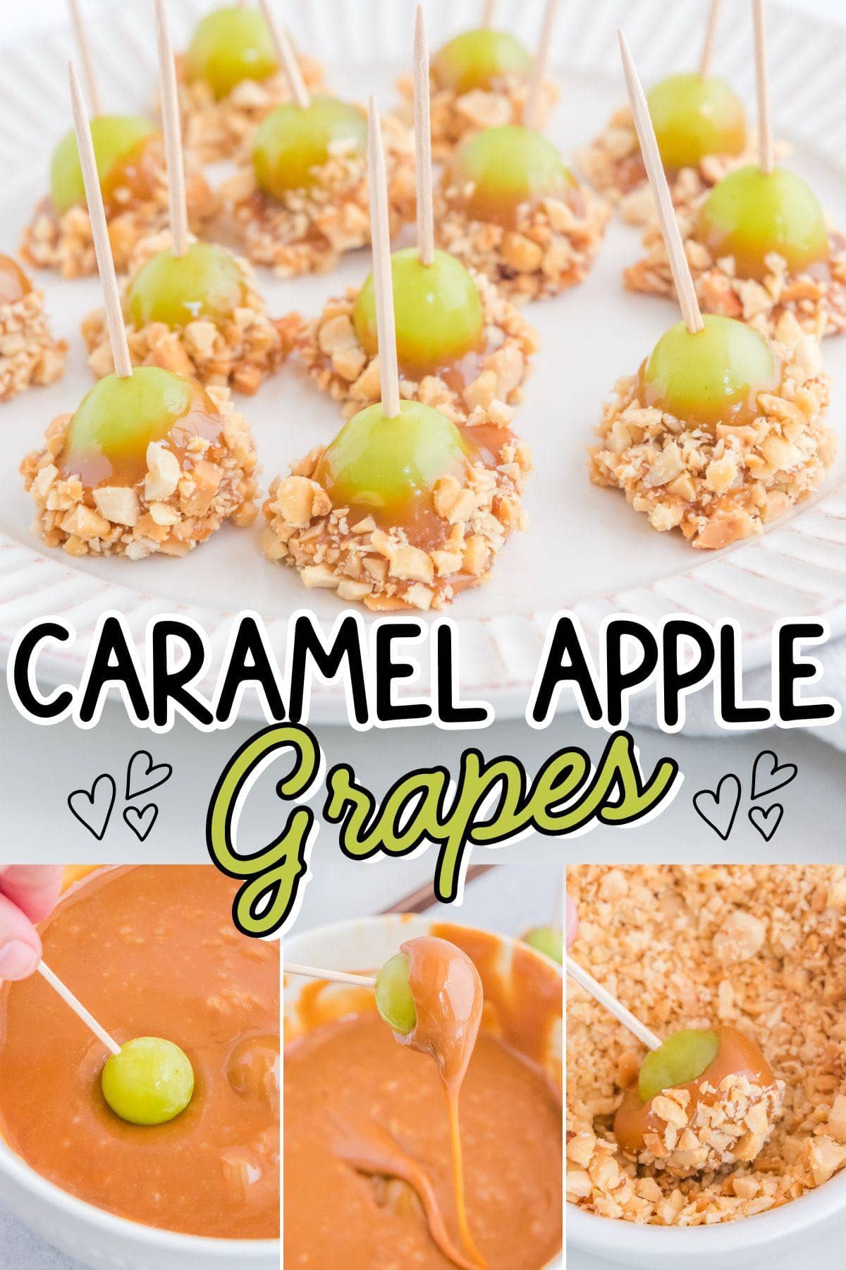 caramel apple grapes pin.