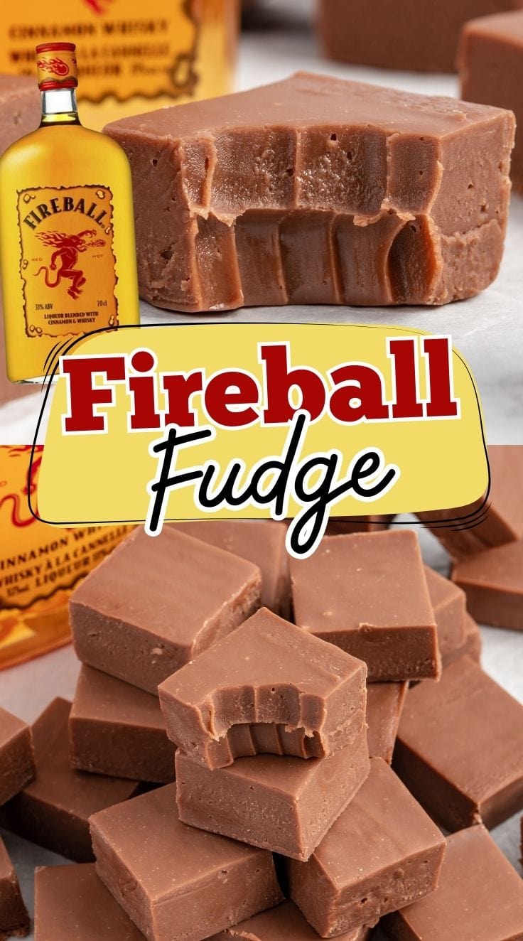 A pile of rich and creamy Fireball Fudge