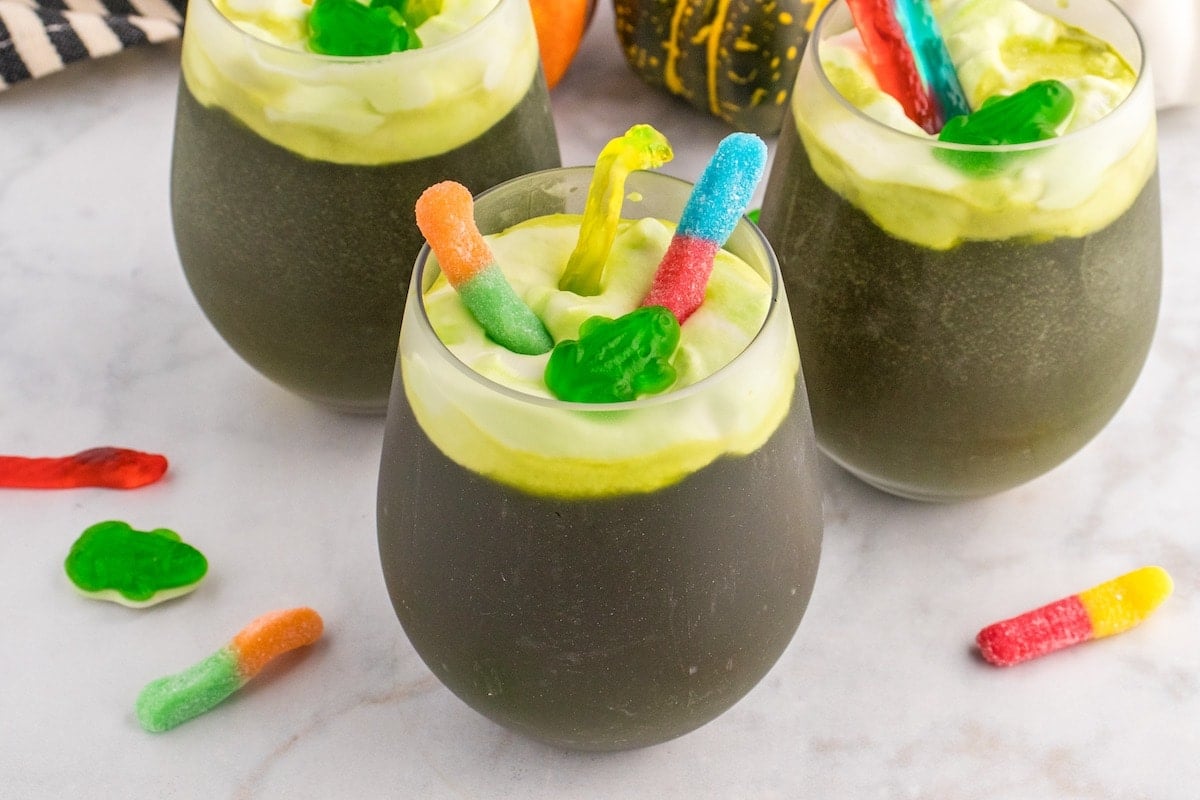 halloween punch with candy worms