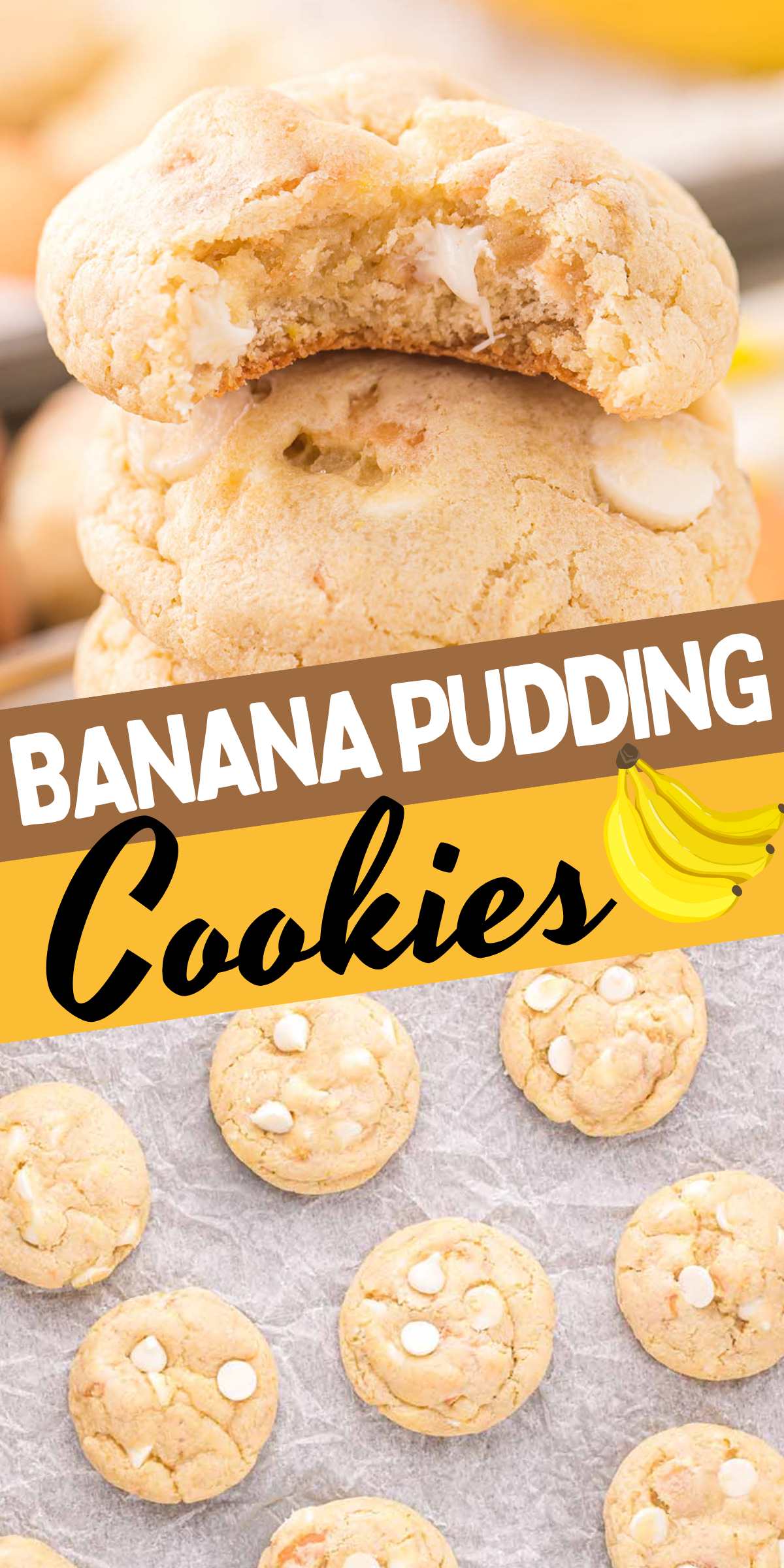 Banana Pudding Cookies pinterest image