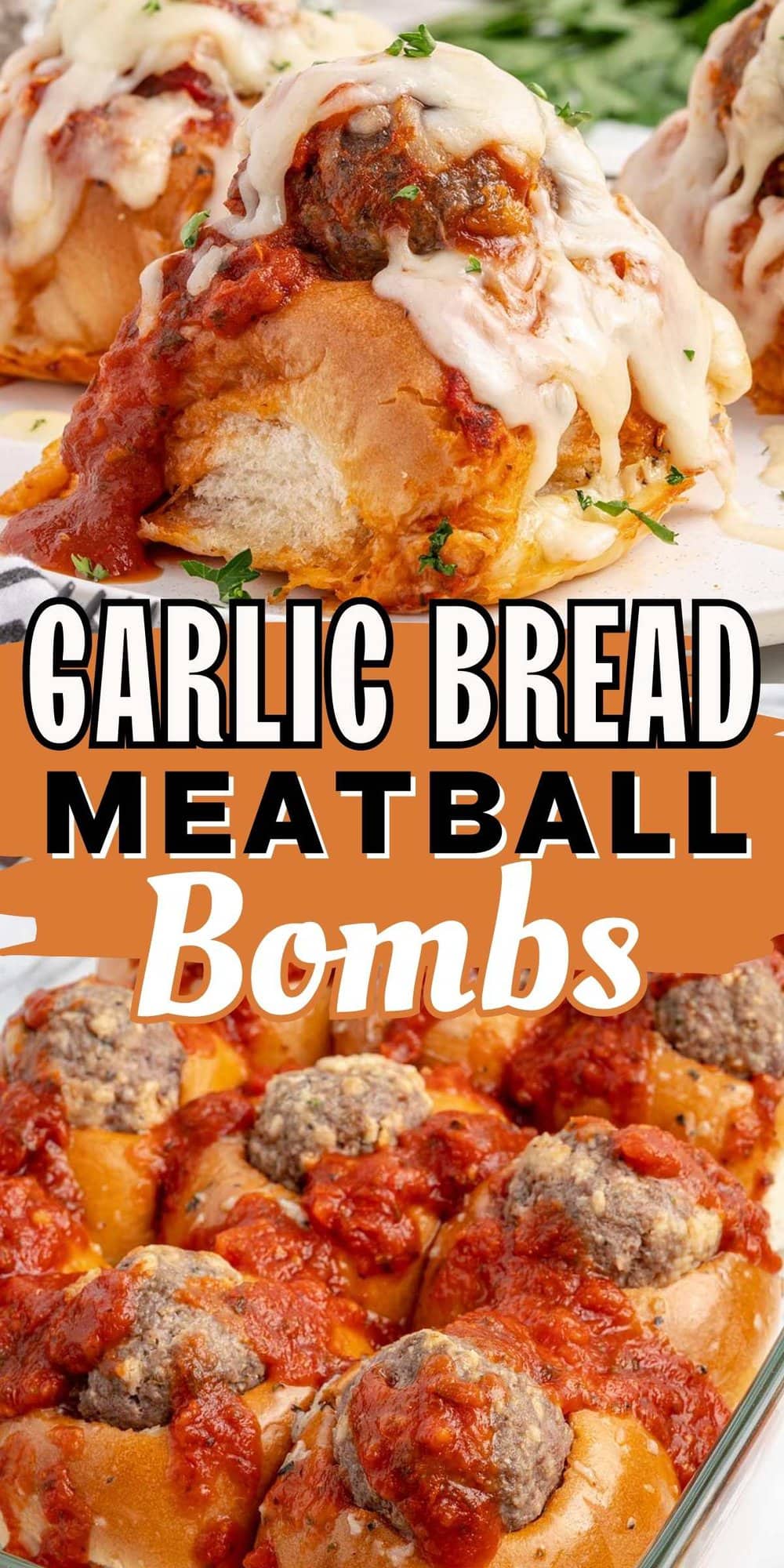 Garlic Bread Meatball Bombs pinterest
