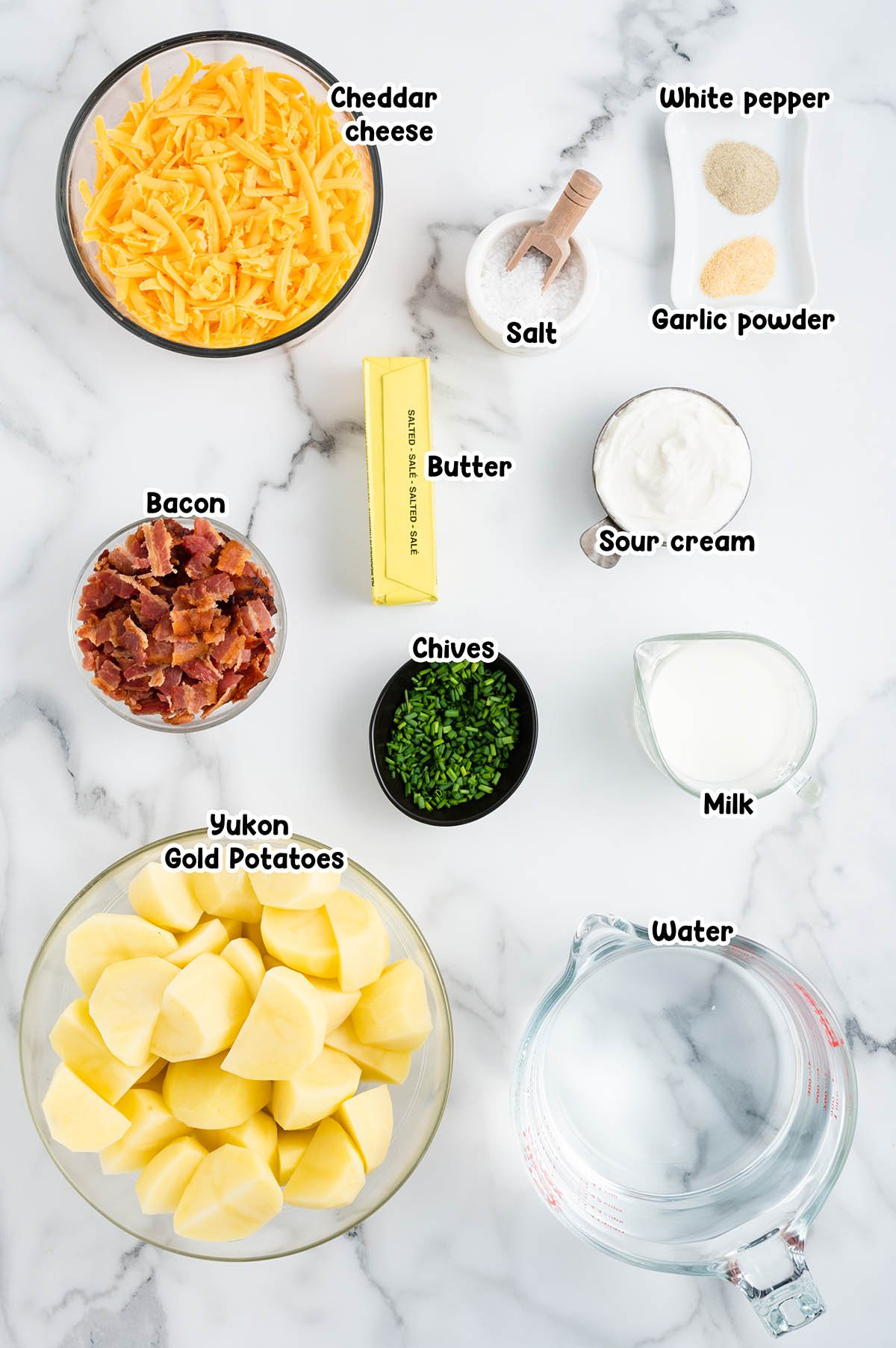 mashed potato casserole ingredients.