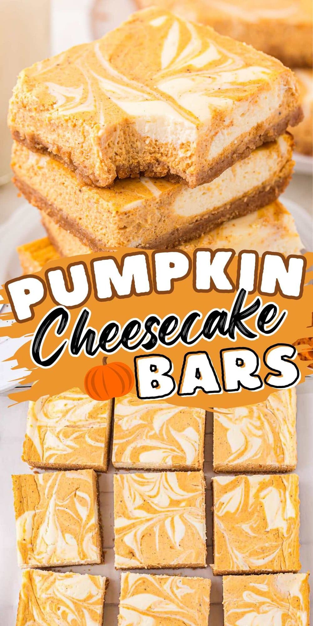 Pumpkin Cheesecake Bars pinterest image